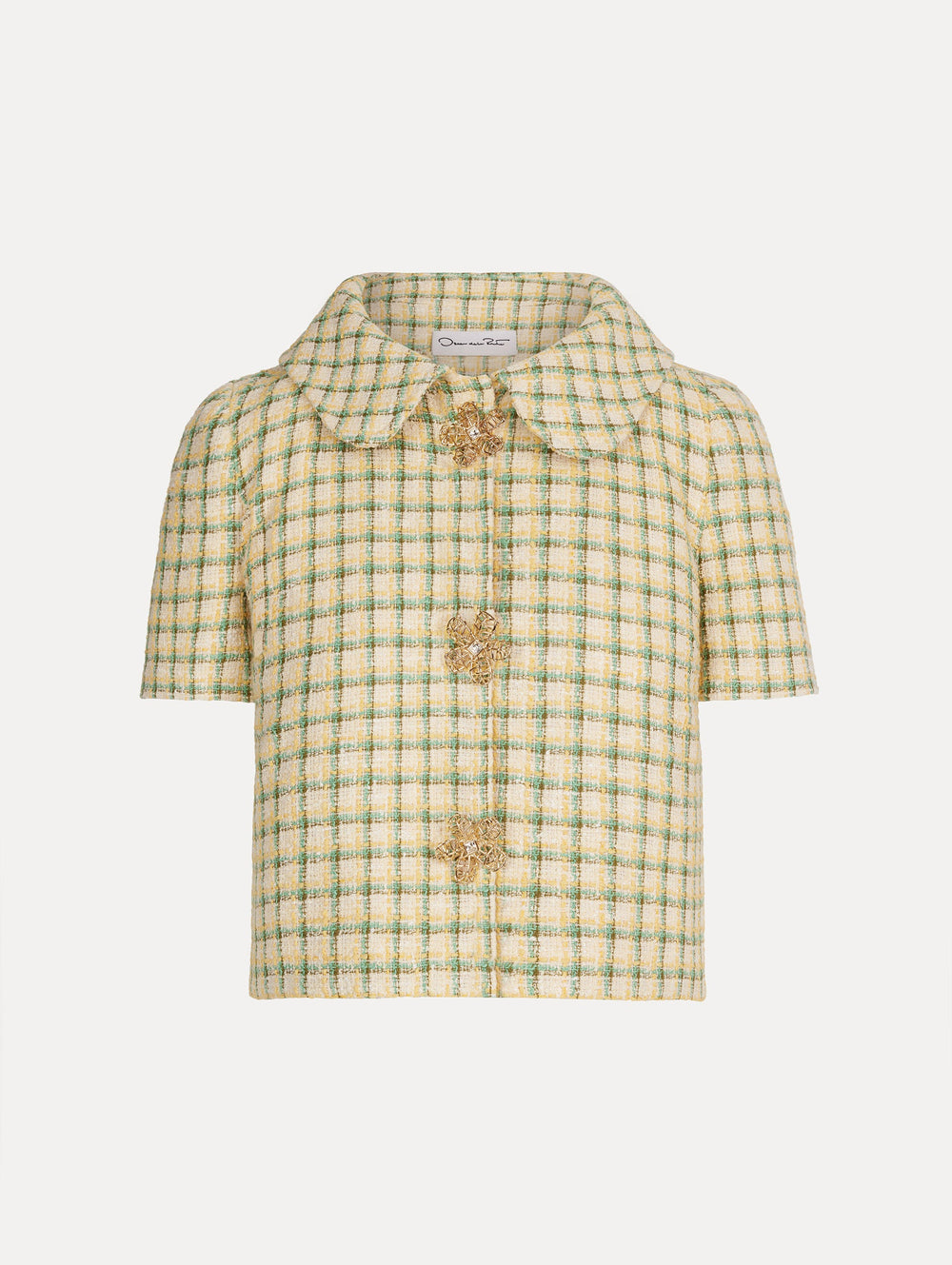 Oscar de la Renta Checked Tweed Jacket
