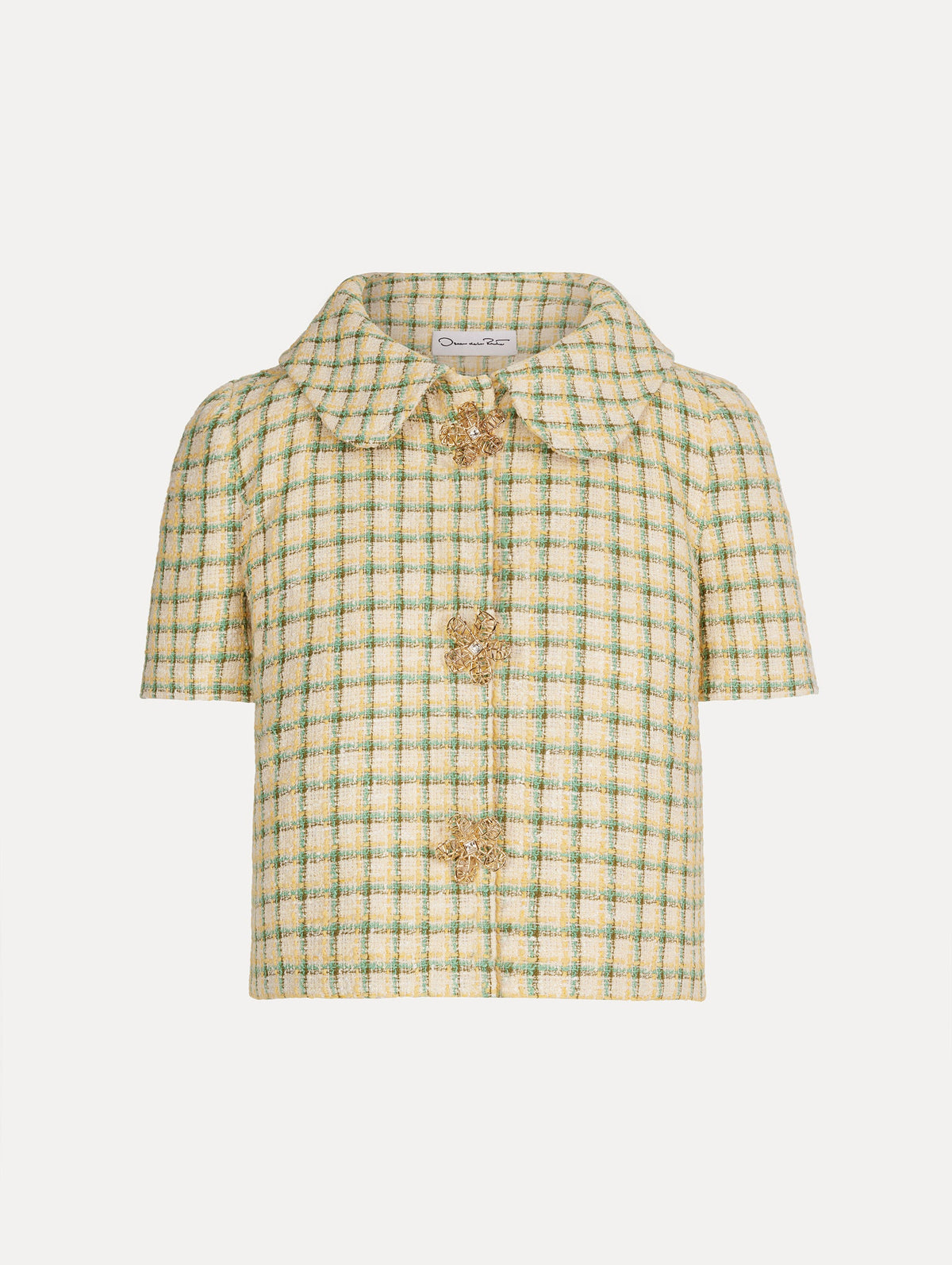 Oscar de la Renta Checked Tweed Jacket