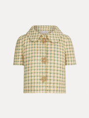 Oscar de la Renta Checked Tweed Jacket