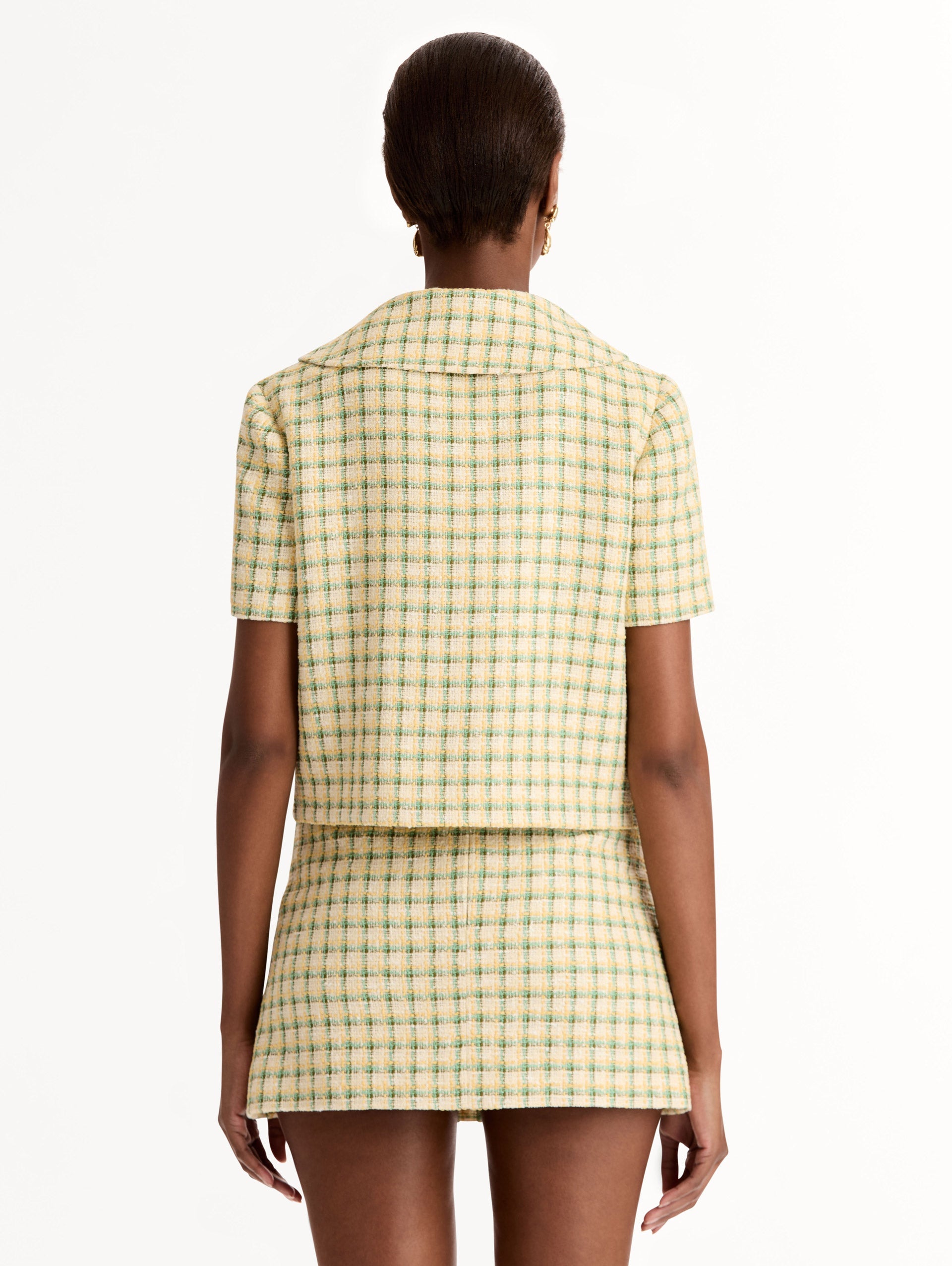 Oscar de la Renta Checked Tweed Jacket