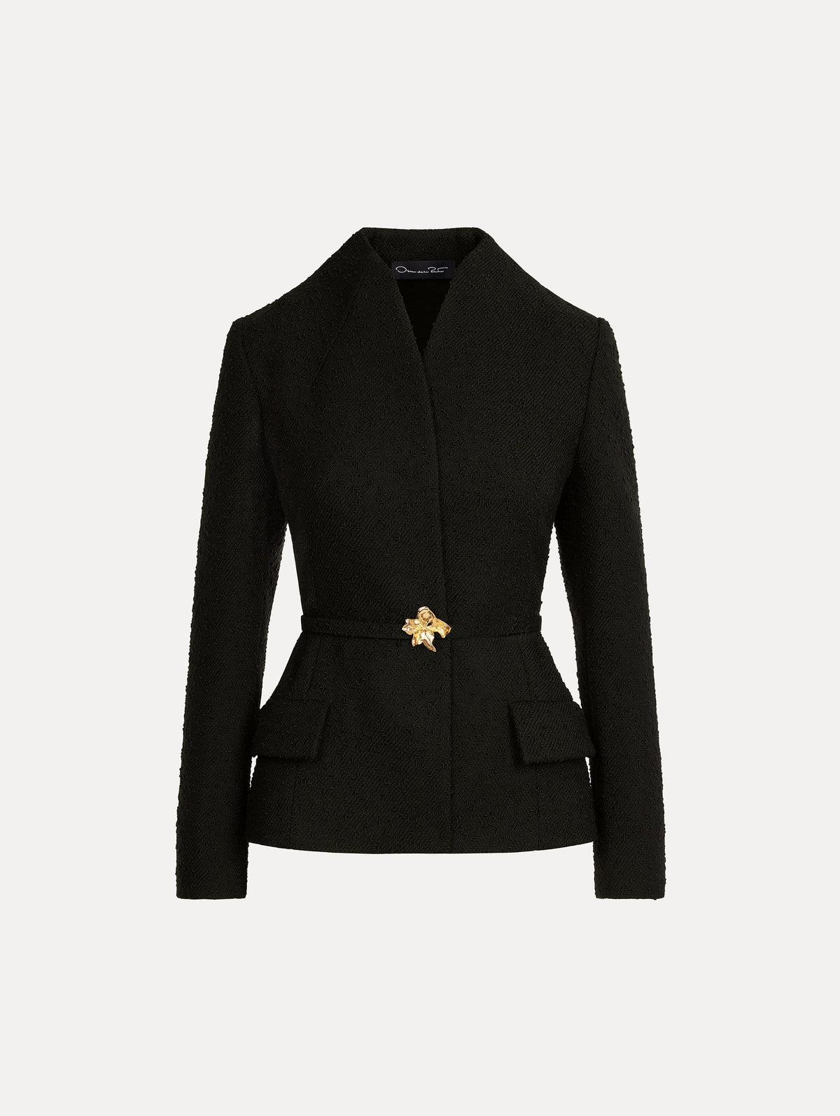 Oscar de la Renta Cyclamen Belt Tweed Jacket