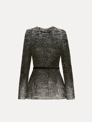 Oscar de la Renta Ombré Lurex Bouclé Jacquard Jacket