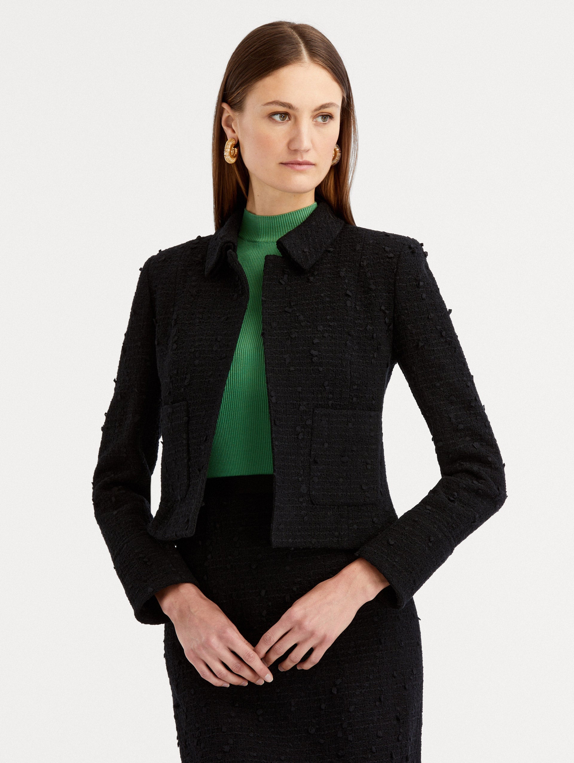 Oscar de la Renta Boucle Tweed Jacket