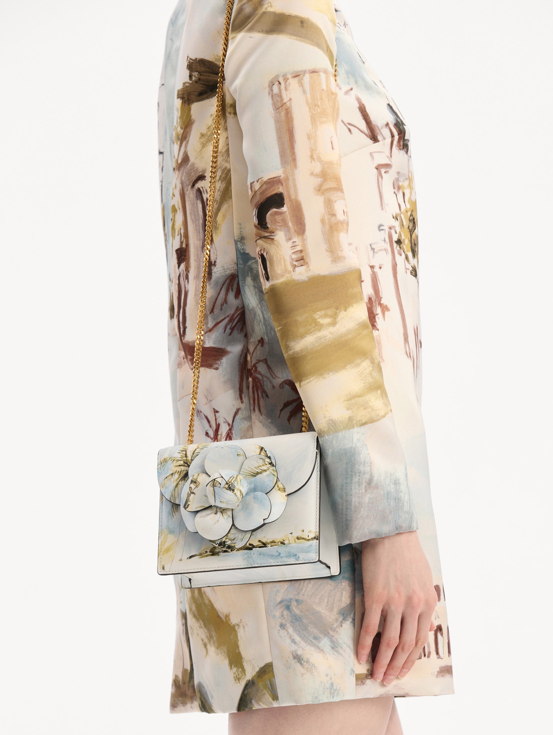 Oscar de la Renta Dominican Landscape Printed Mini TRO Bag
