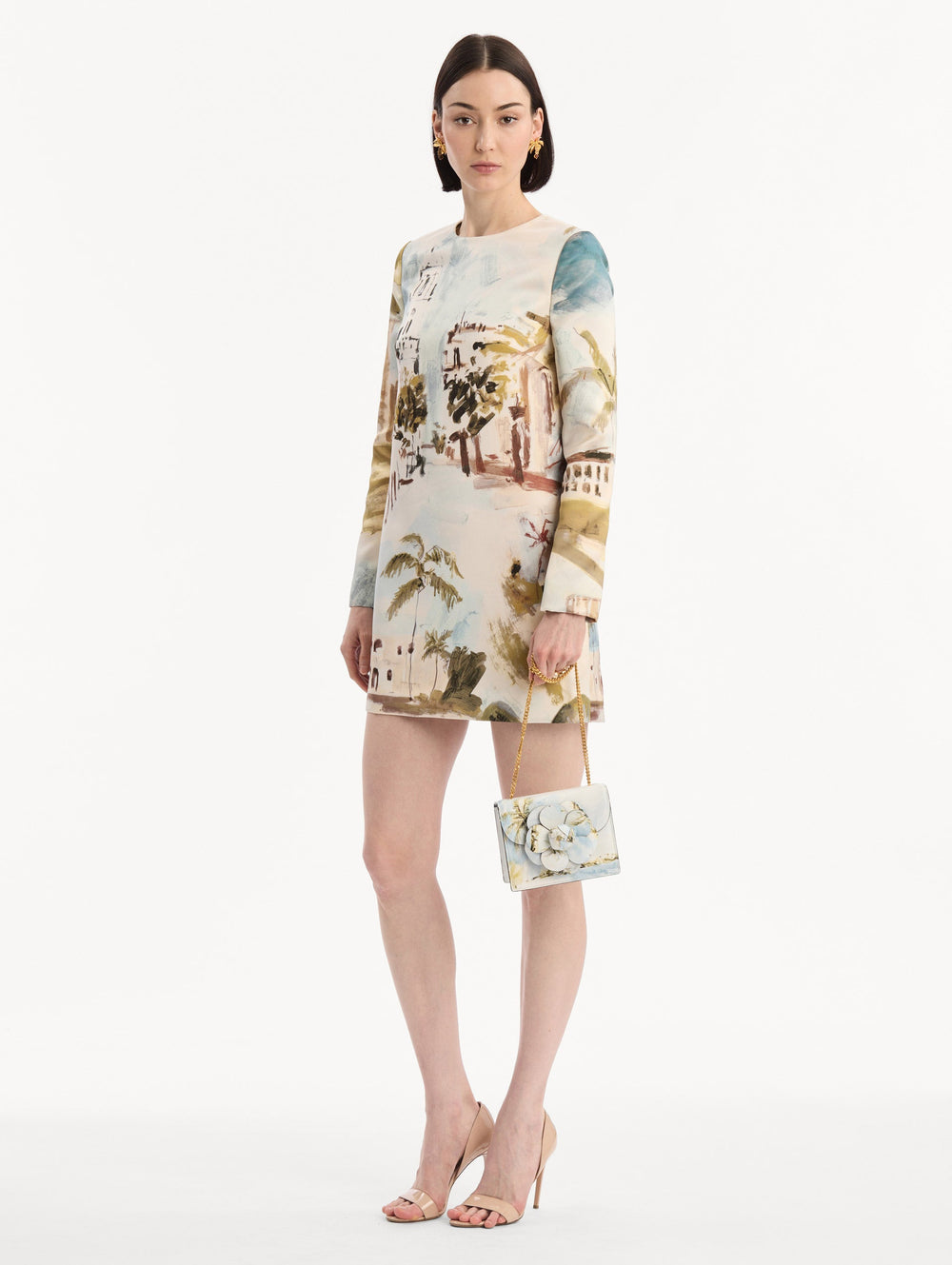 Oscar de la Renta Dominican Landscape Printed Mini TRO Bag