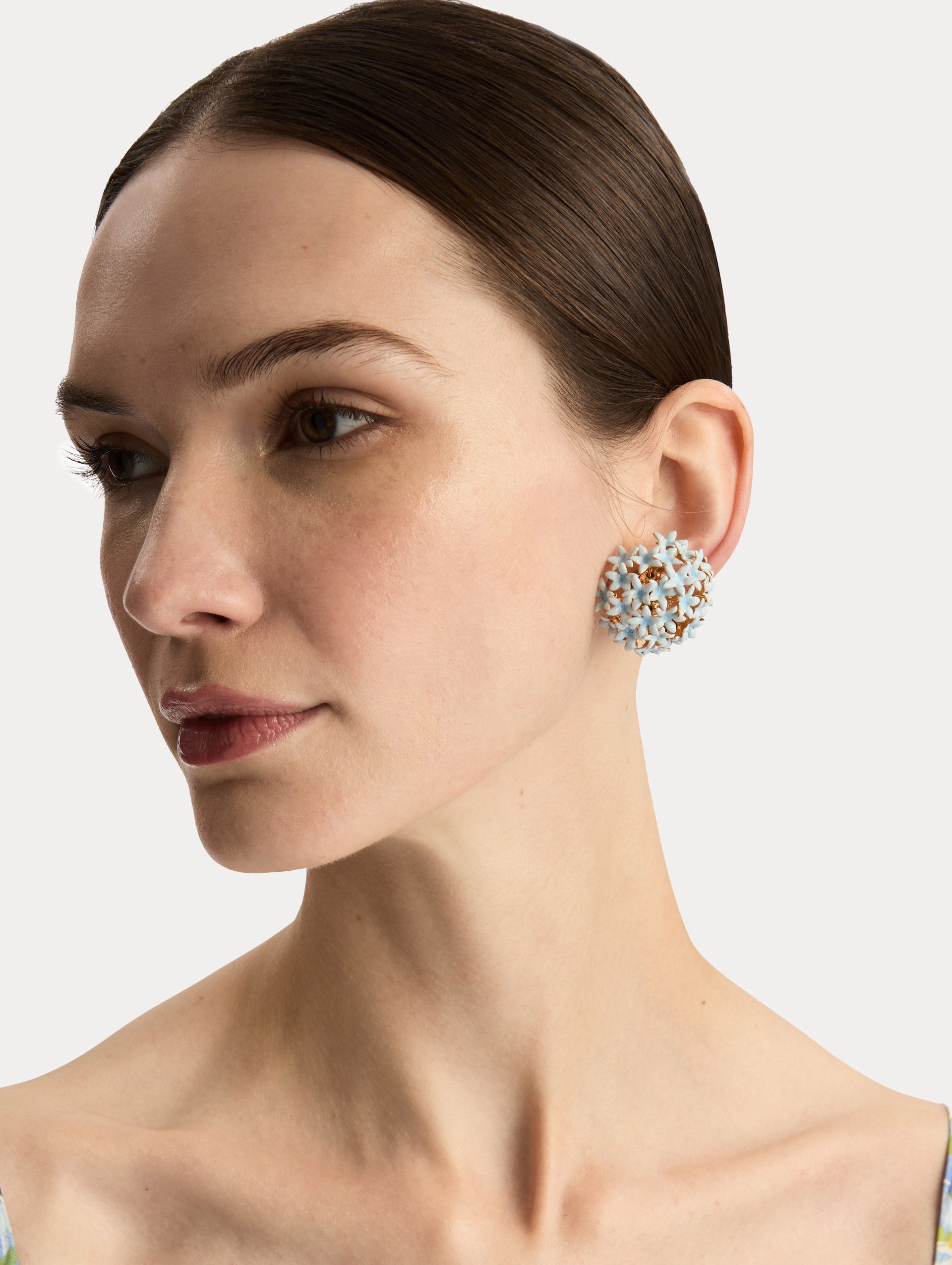 Oscar de la Renta Small Allium Pompom Clip-On Earrings