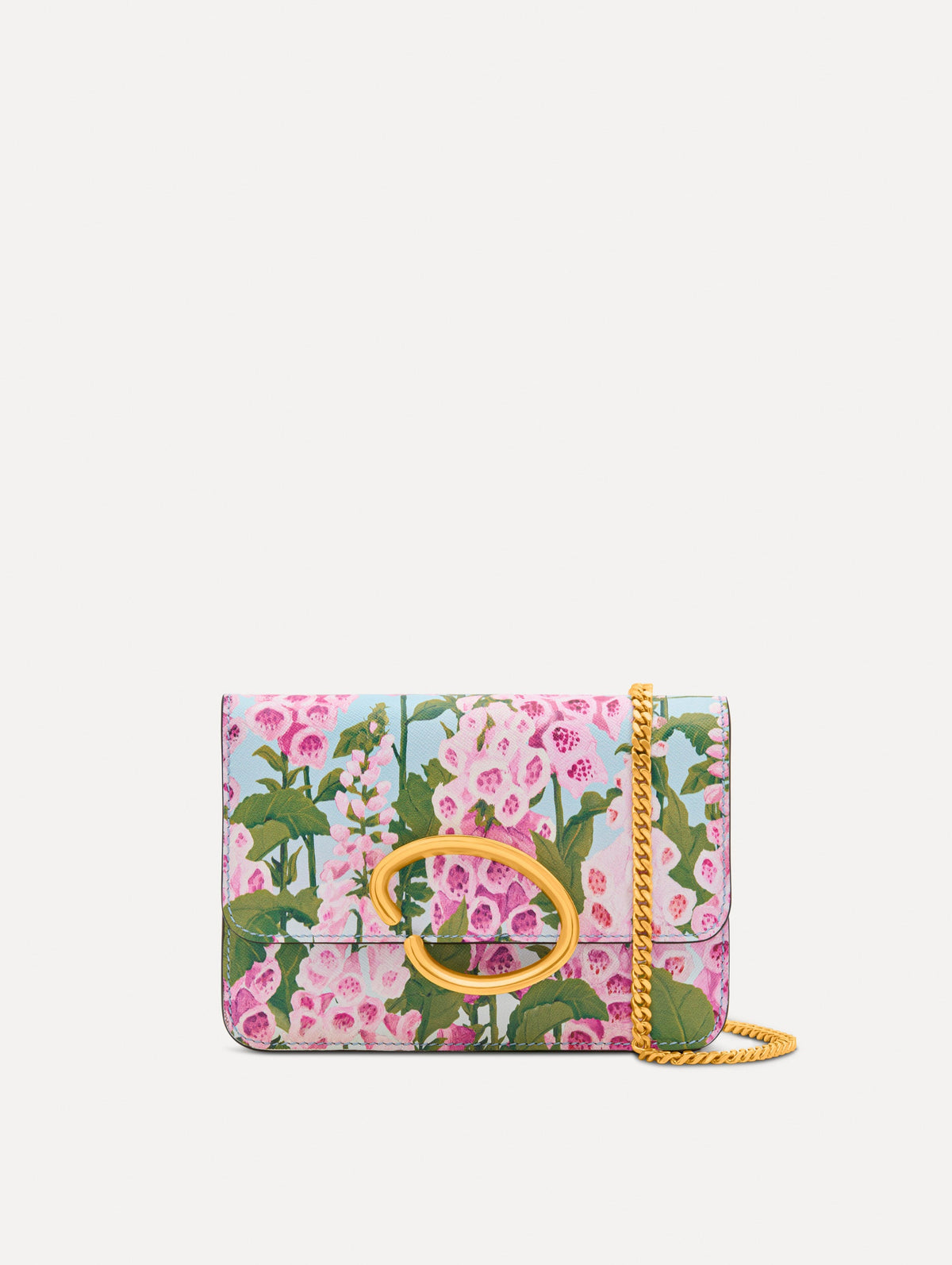 Oscar de la Renta Foxglove Printed O Pochette
