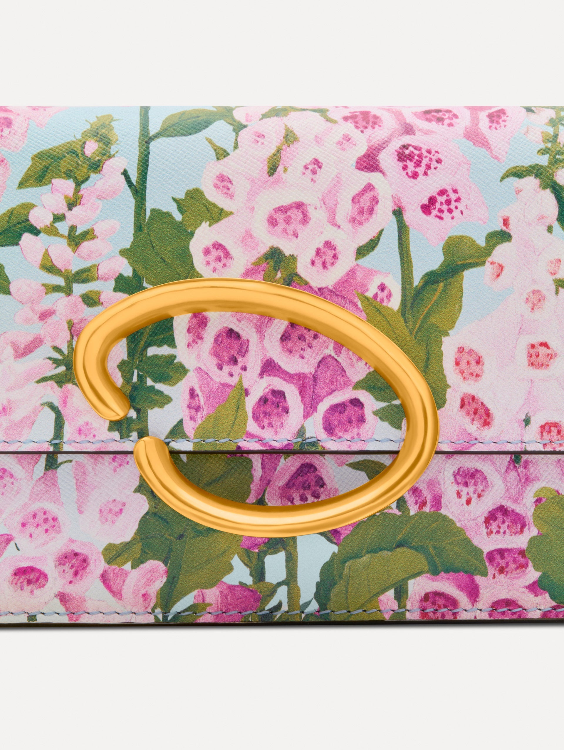 Oscar de la Renta Foxglove Printed O Pochette