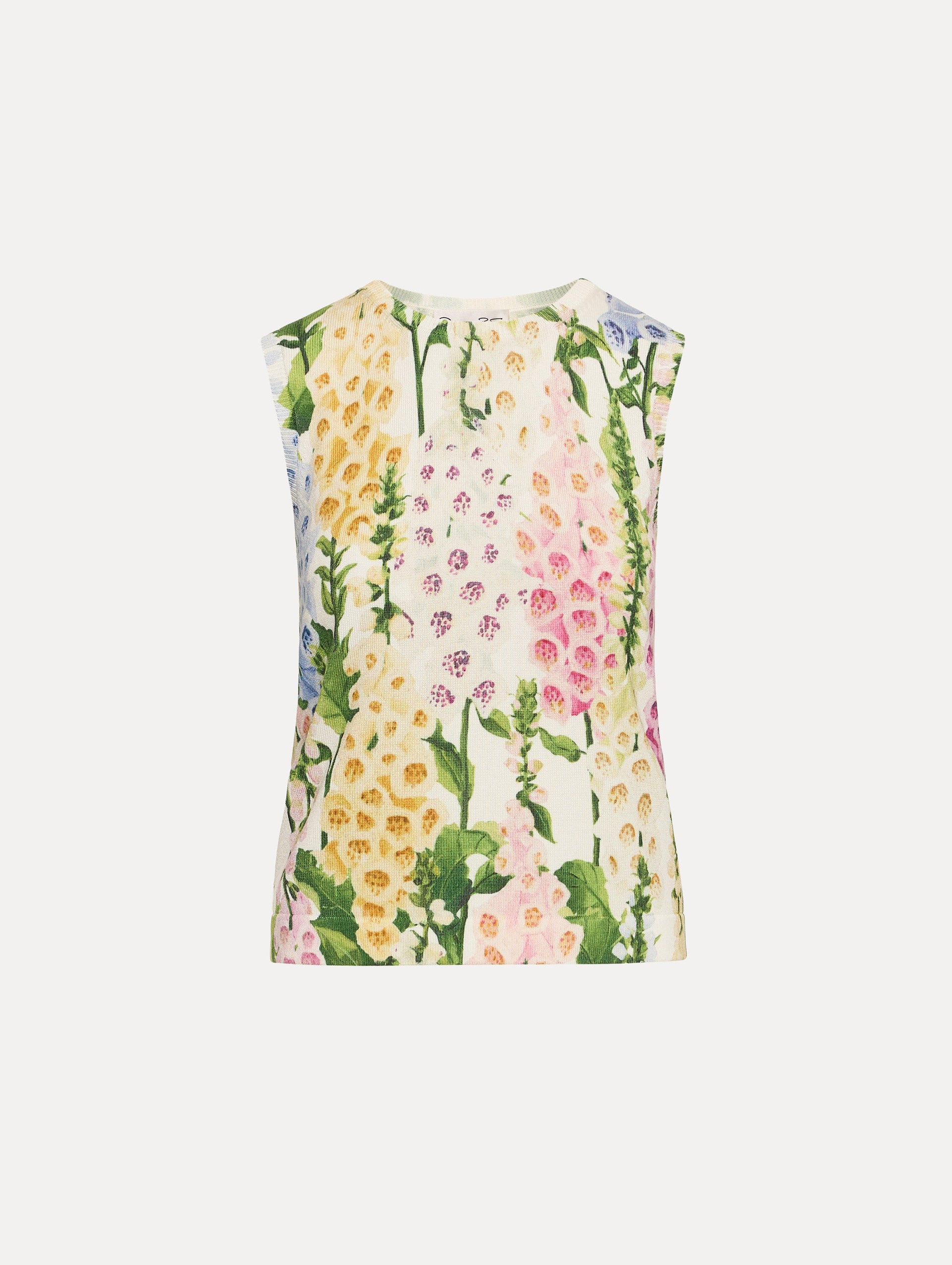 Oscar de la Renta Foxglove Printed Tank