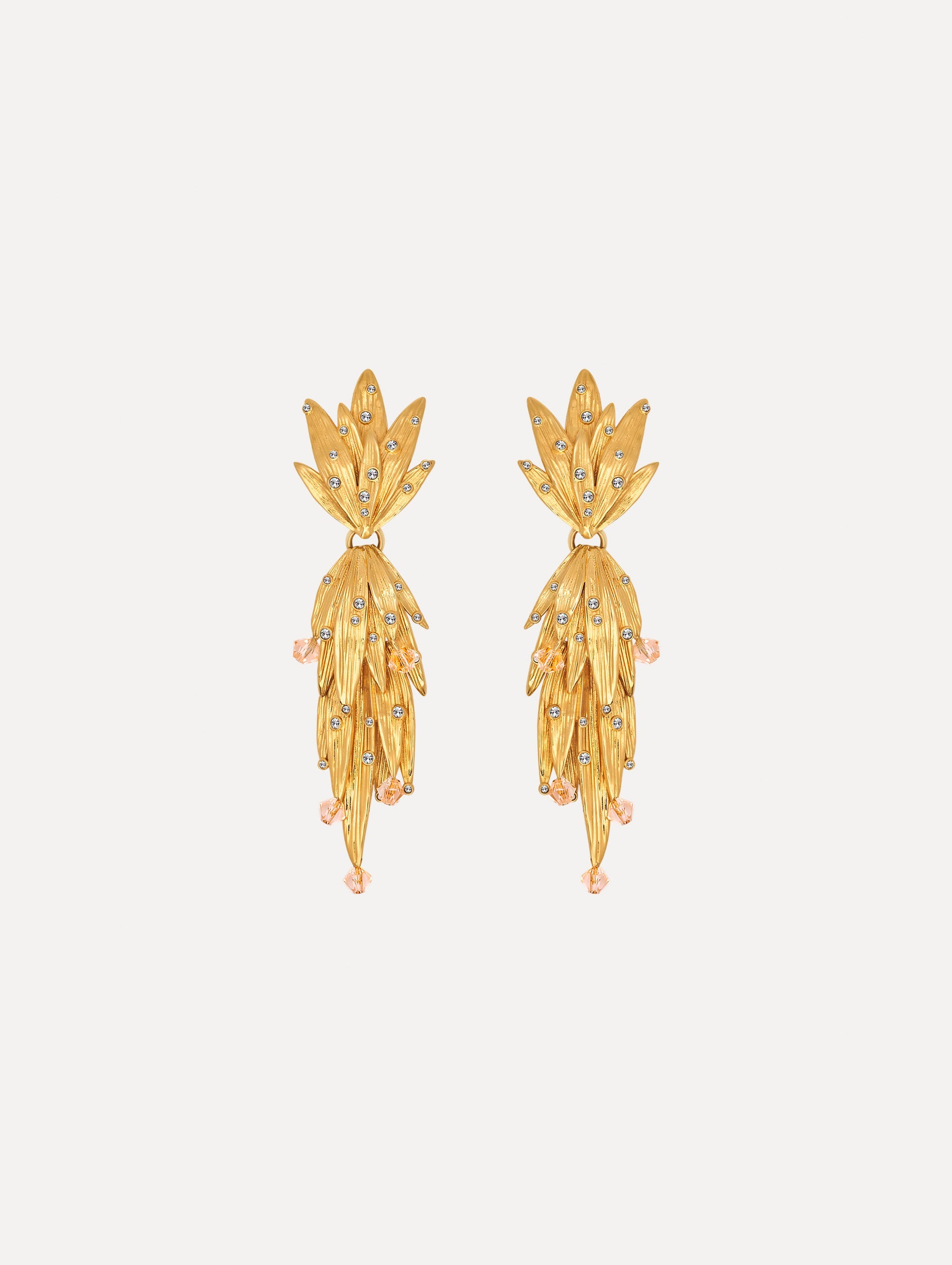 Oscar de la Renta Palm Leaf Earrings