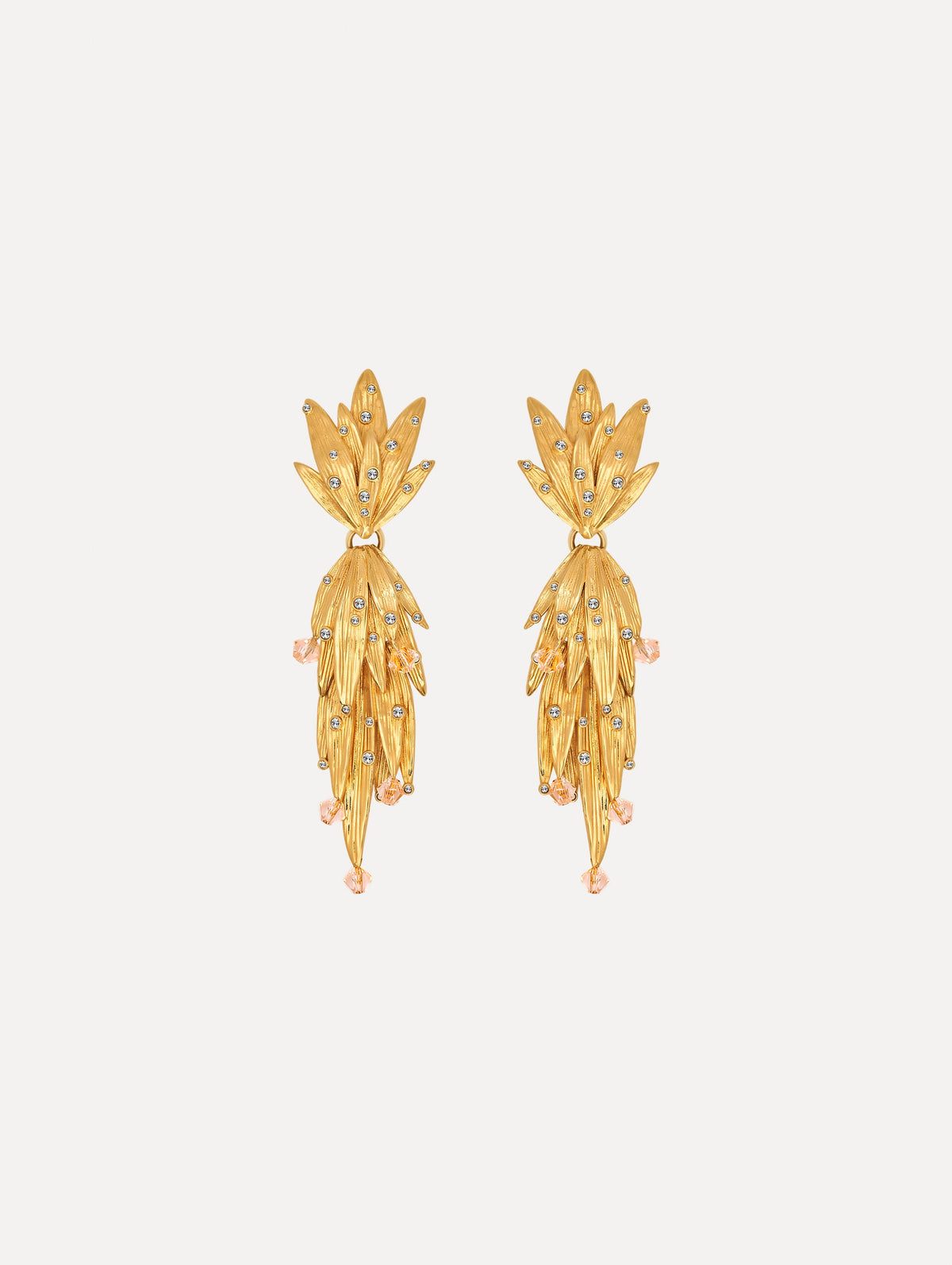 Oscar de la Renta Palm Leaf Earrings