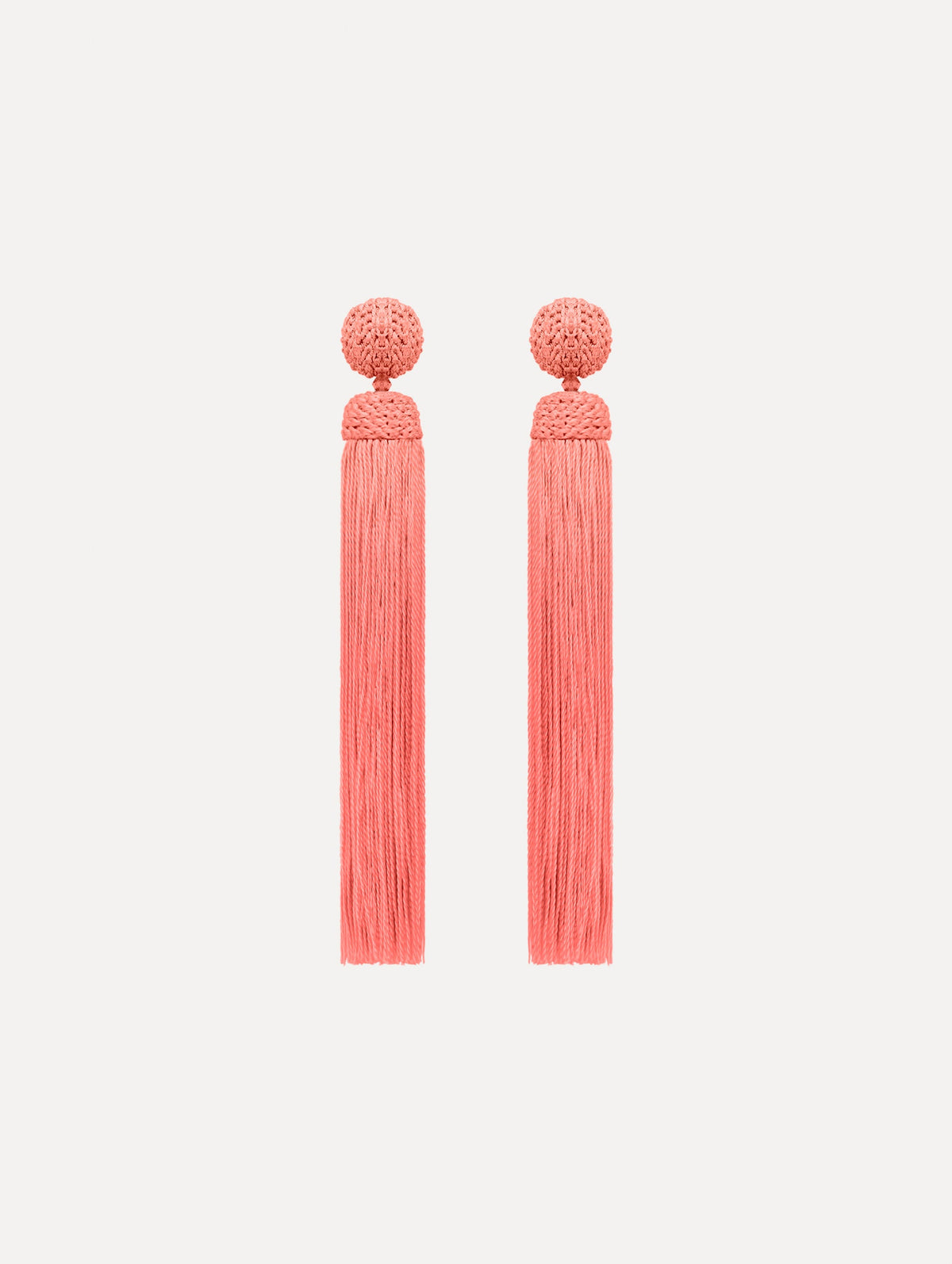 Oscar de la Renta Silk Rope Tassel Clip-On Earrings