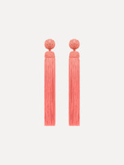 Oscar de la Renta Silk Rope Tassel Clip-On Earrings