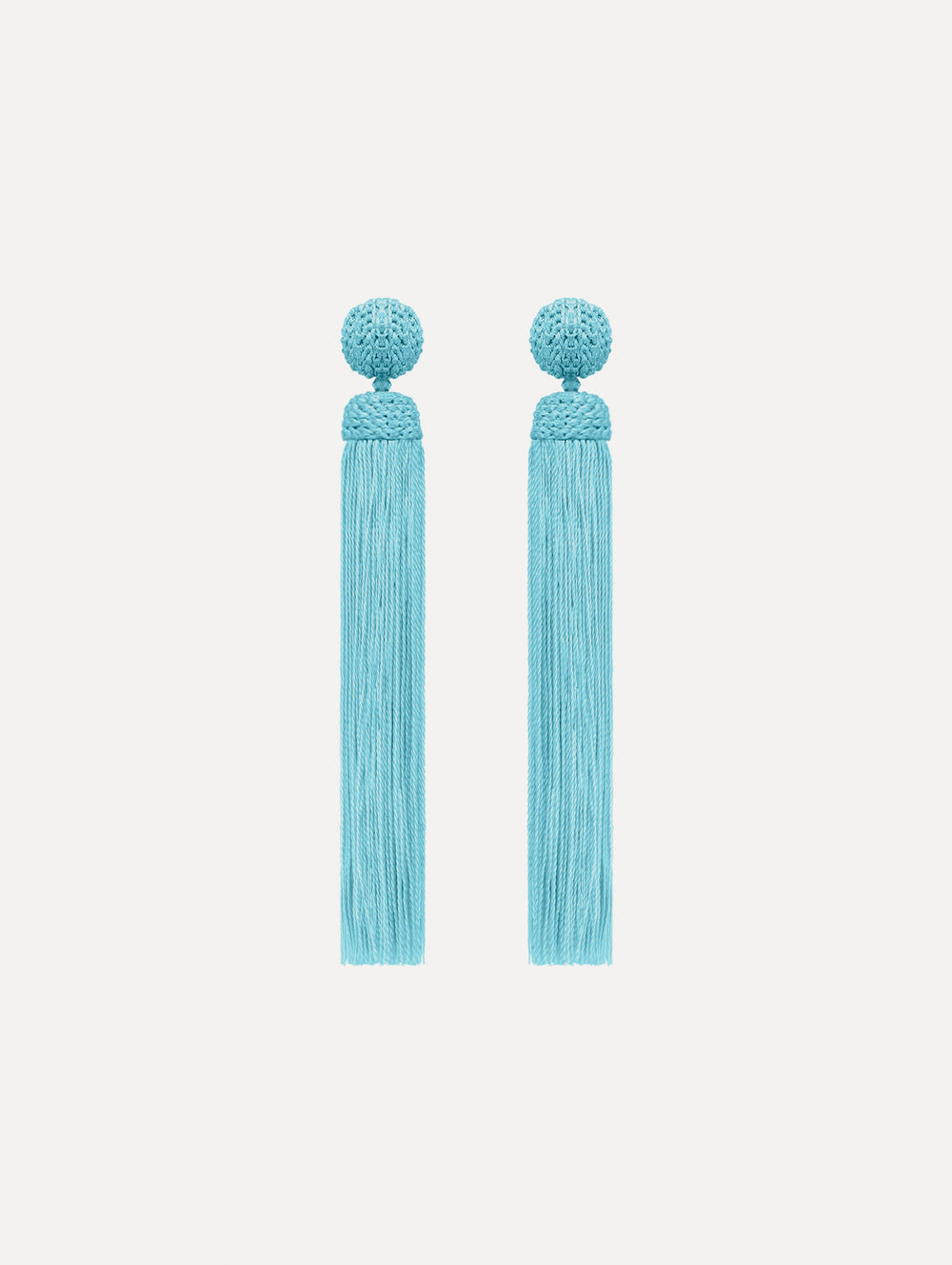 Oscar de la Renta Silk Rope Tassel Clip-On Earrings