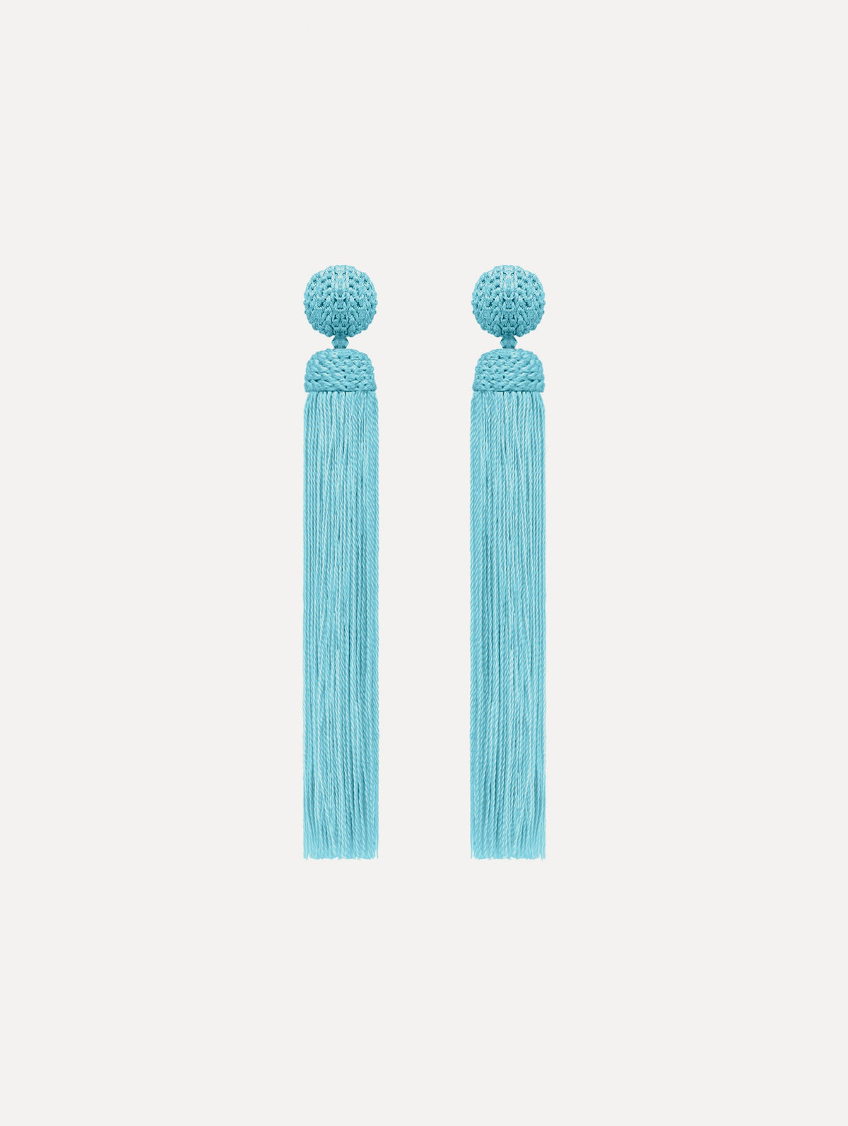 Oscar de la Renta Silk Rope Tassel Clip-On Earrings