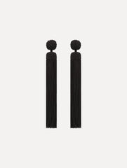 Oscar de la Renta Silk Rope Tassel Clip-On Earrings