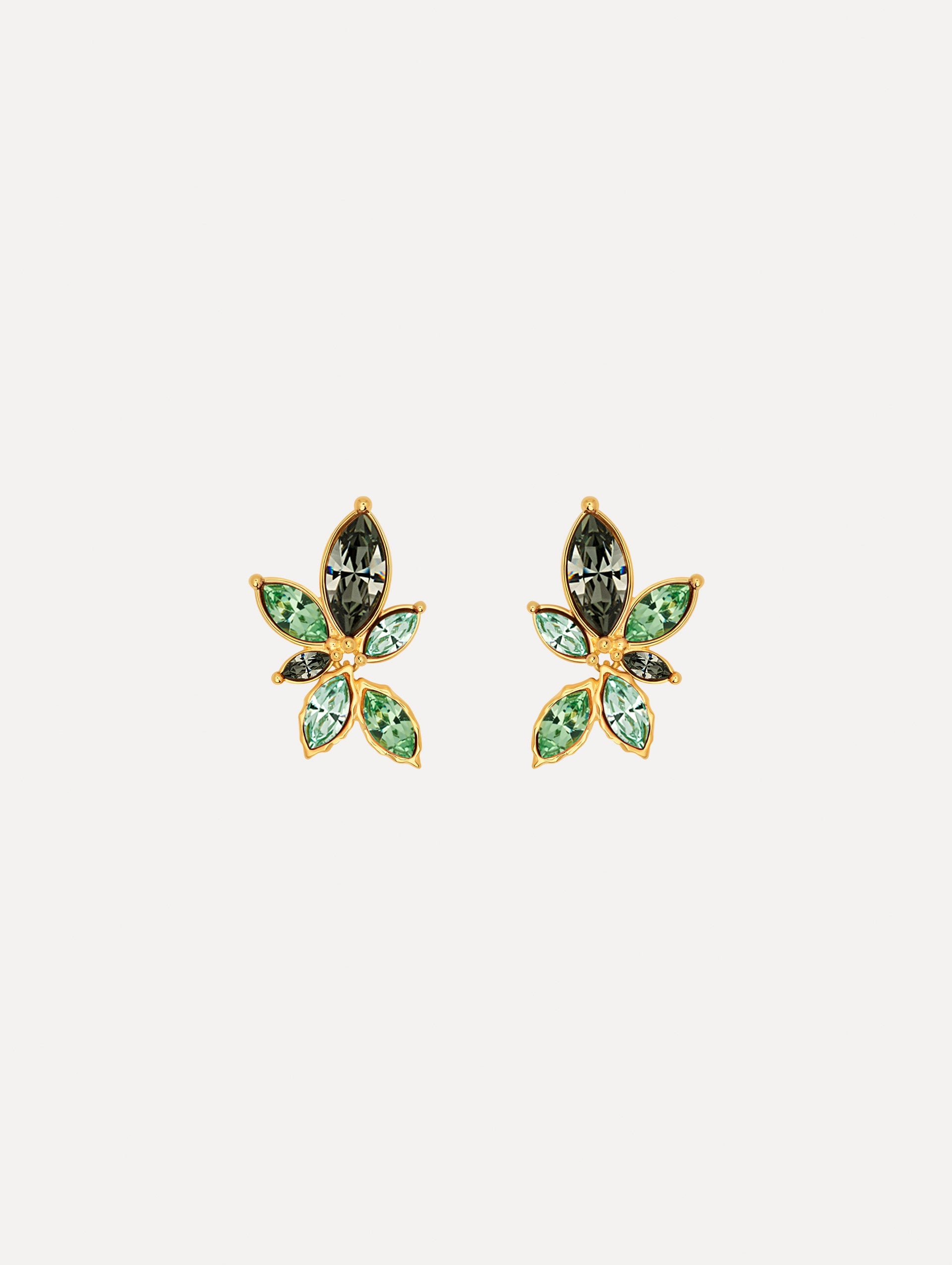 Oscar de la Renta Navette Crystal Clip-On Earrings