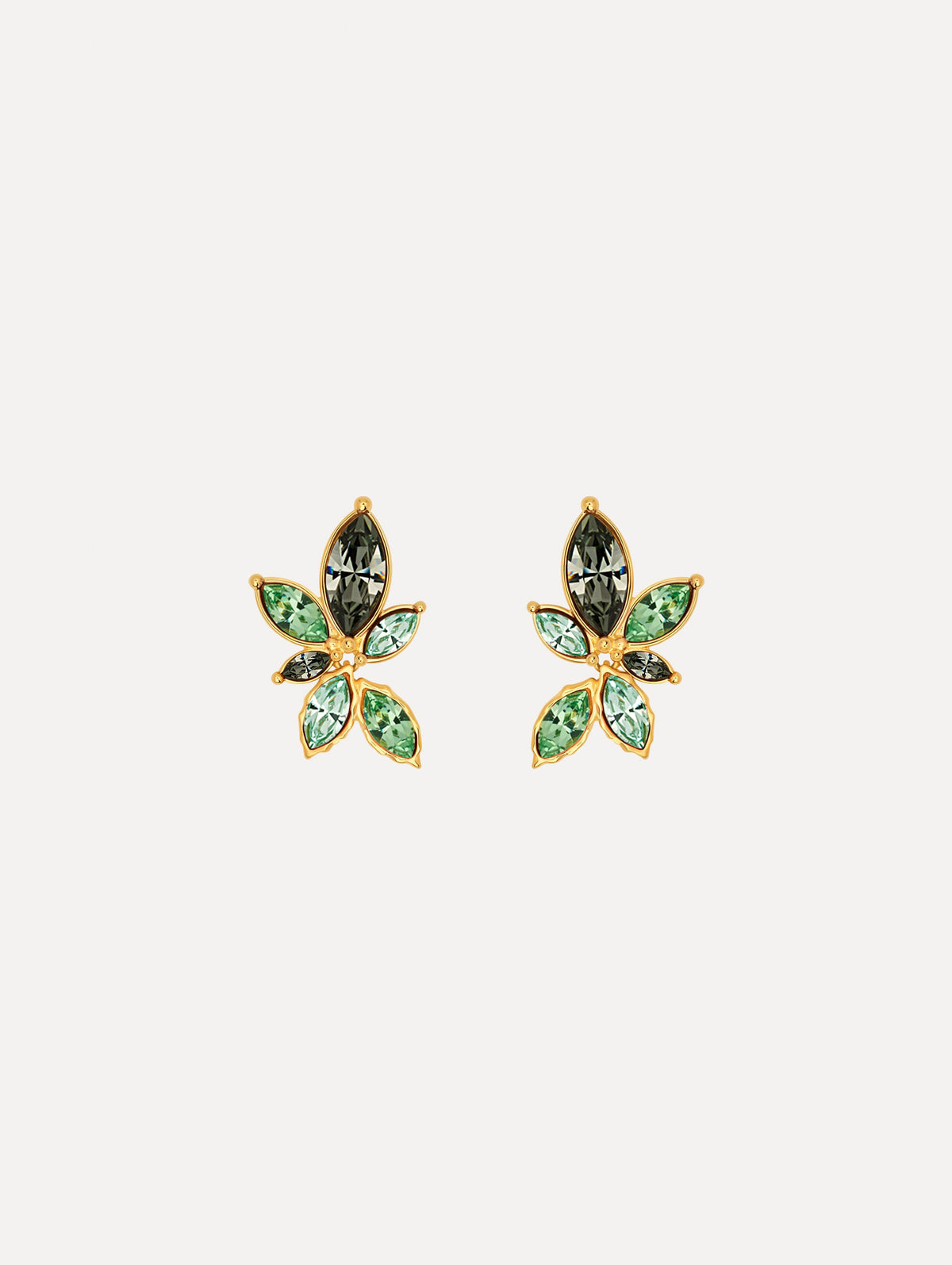 Oscar de la Renta Navette Crystal Clip-On Earrings