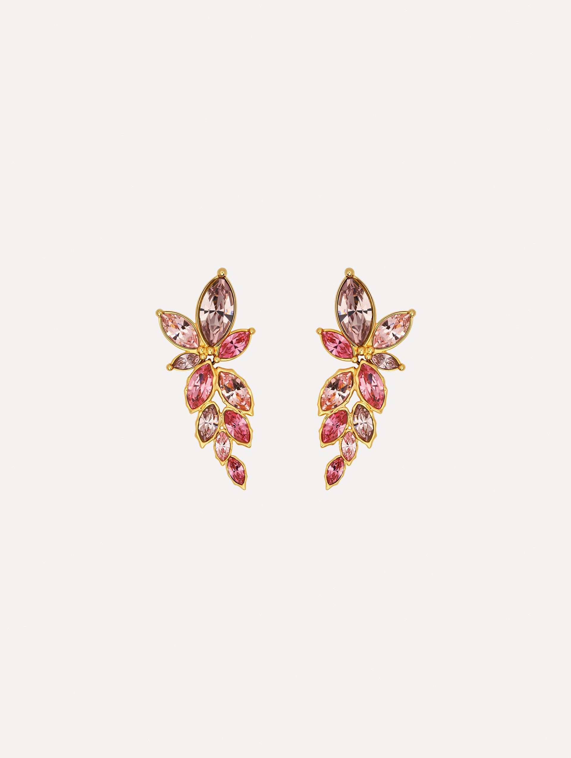 Oscar de la Renta Navette Crystal Drop Earrings