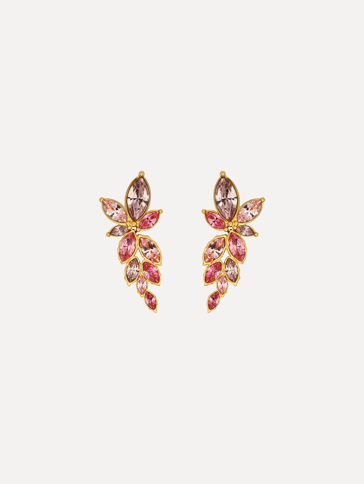 Oscar de la Renta Navette Crystal Drop Earrings