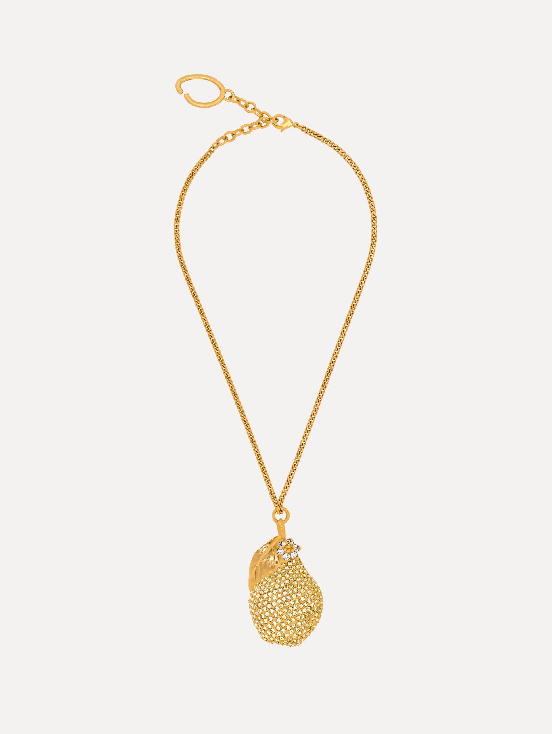 Oscar de la Renta Pavé Pear Pendant Necklace