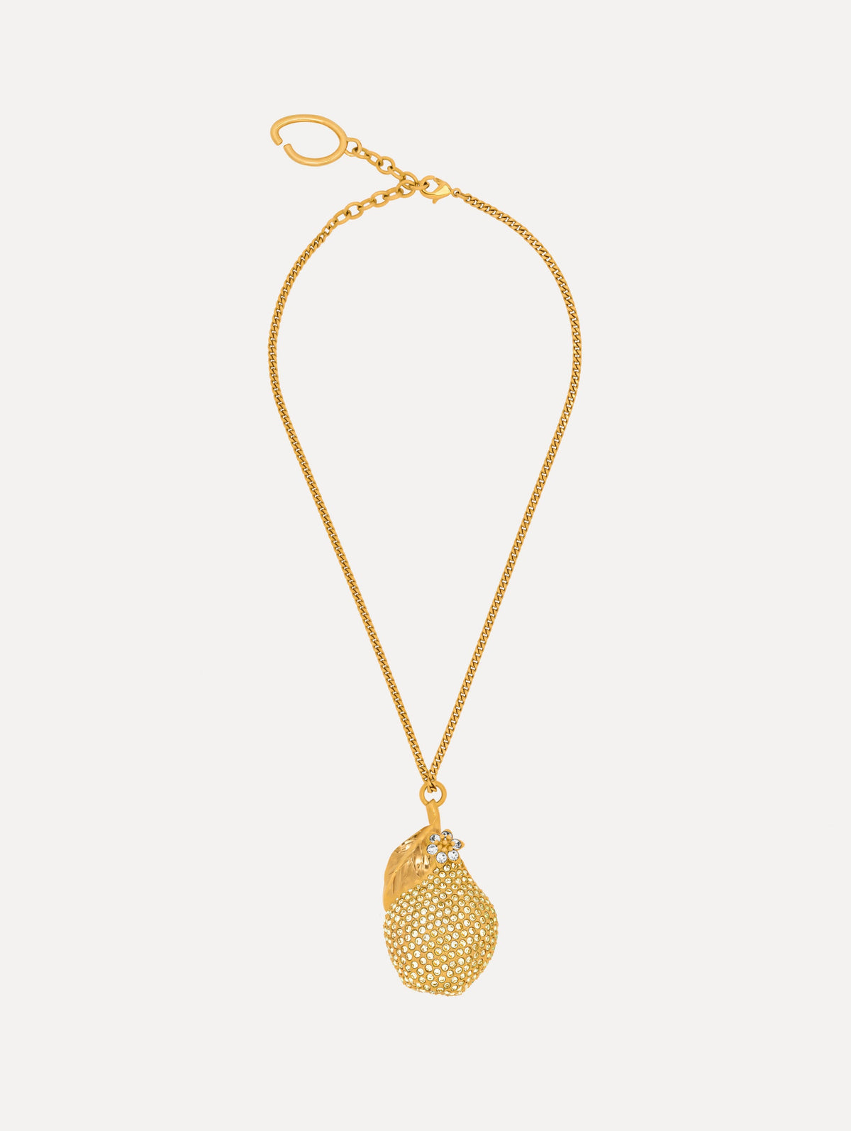 Oscar de la Renta Pavé Pear Pendant Necklace