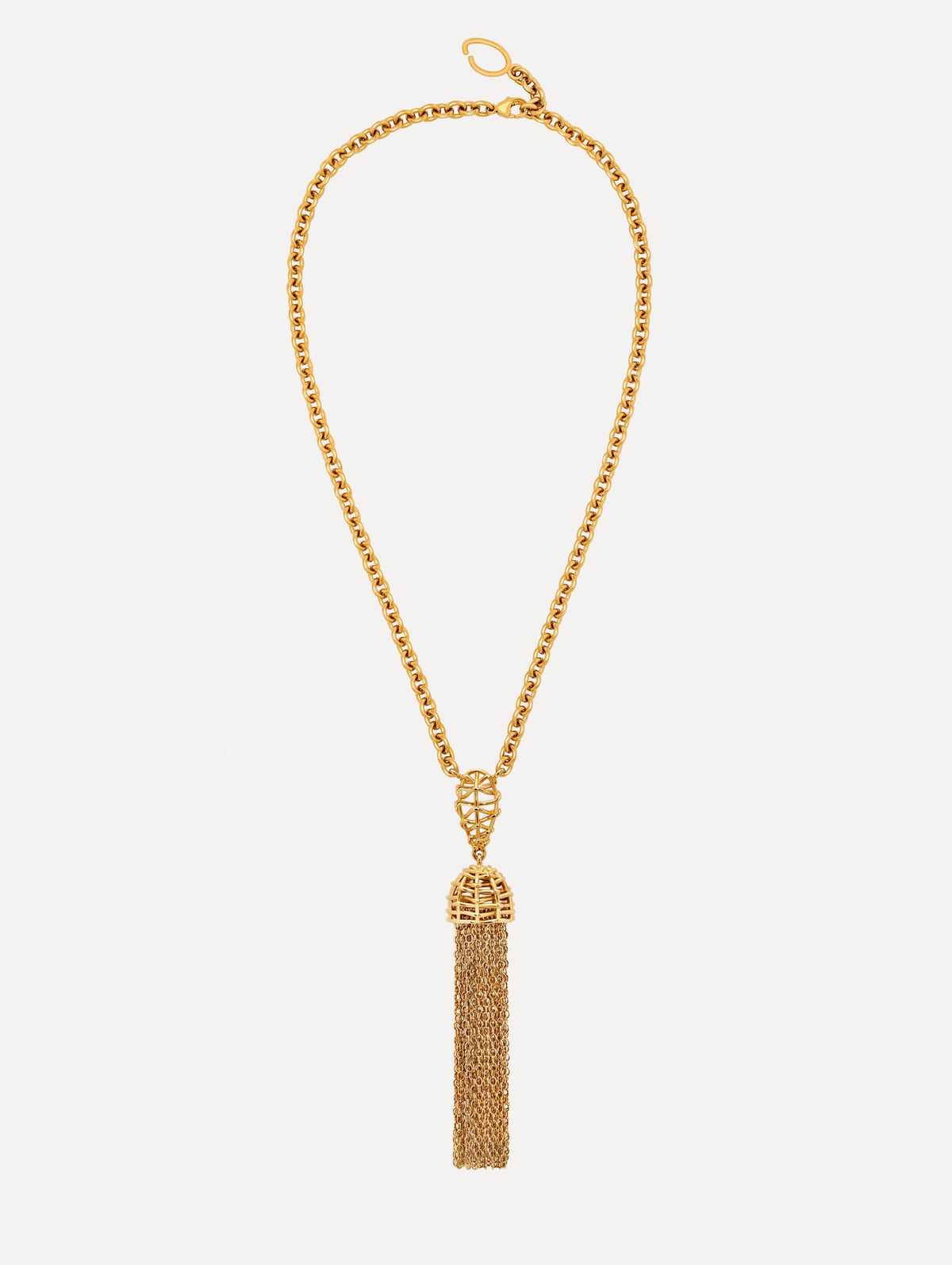 Oscar de la Renta Rattan Chancelier Pendant Necklace