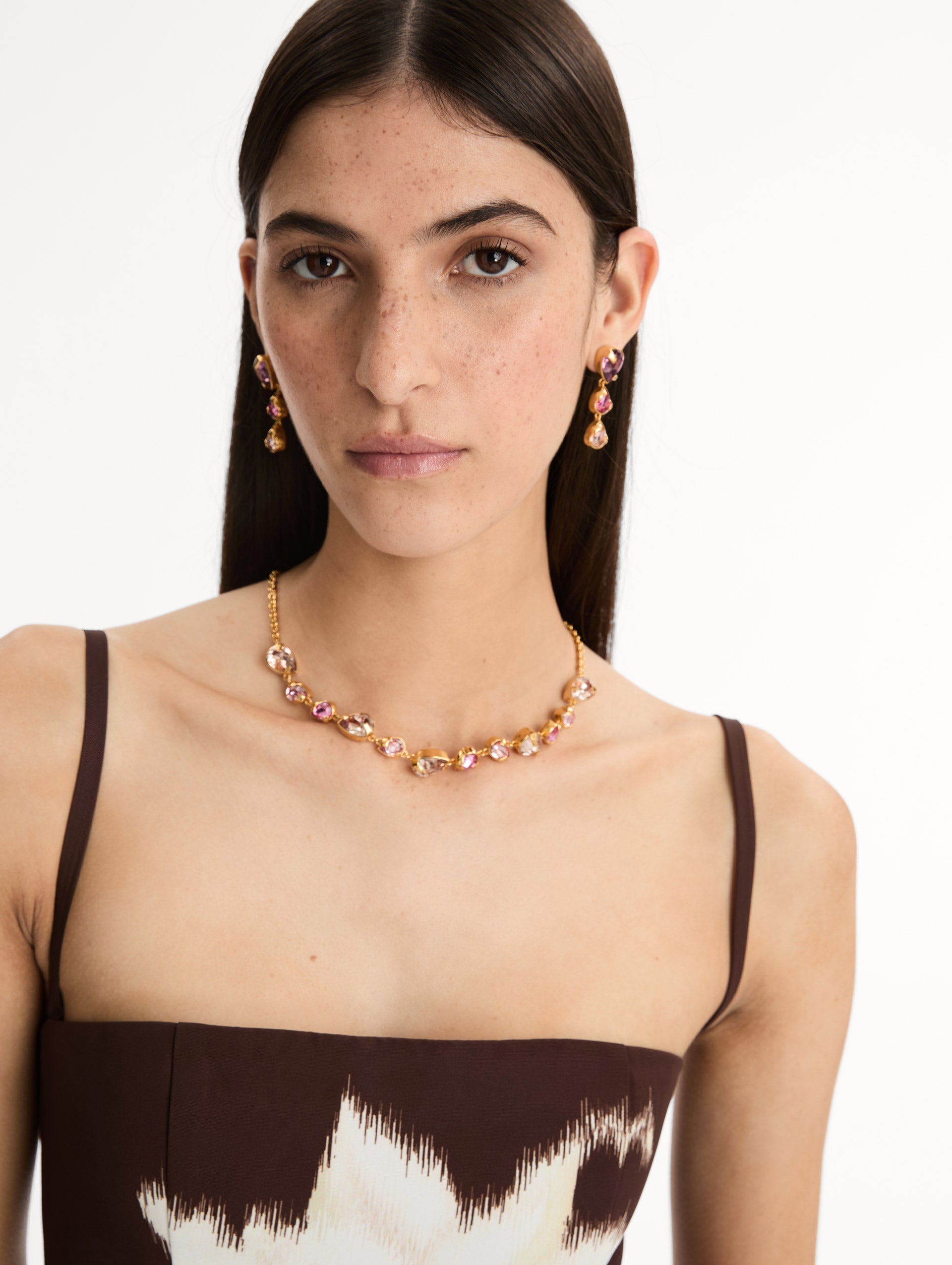 Oscar de la Renta Pear-Cut Cluster Necklace