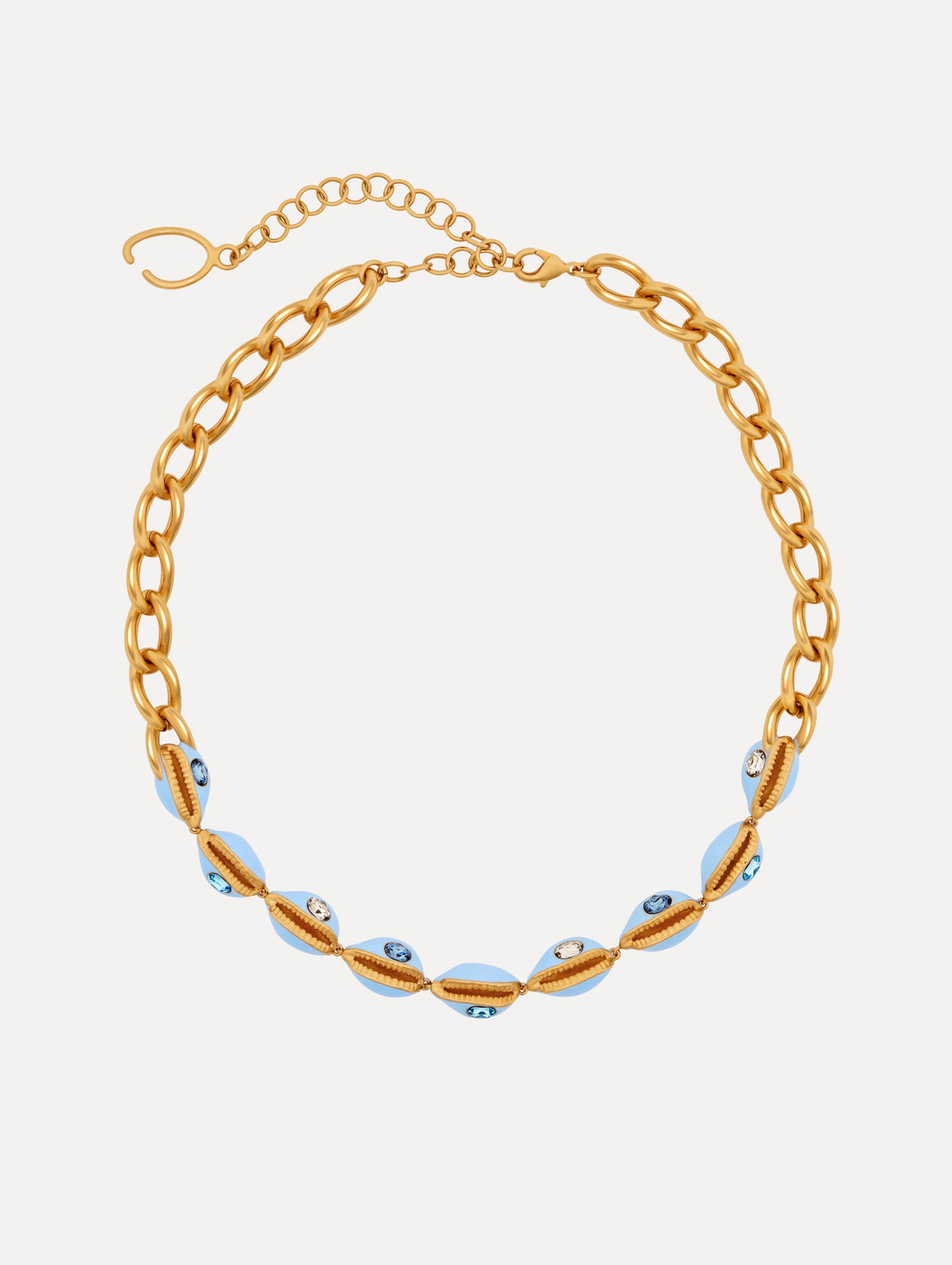 Oscar de la Renta Enamel Cowrie Shell Necklace