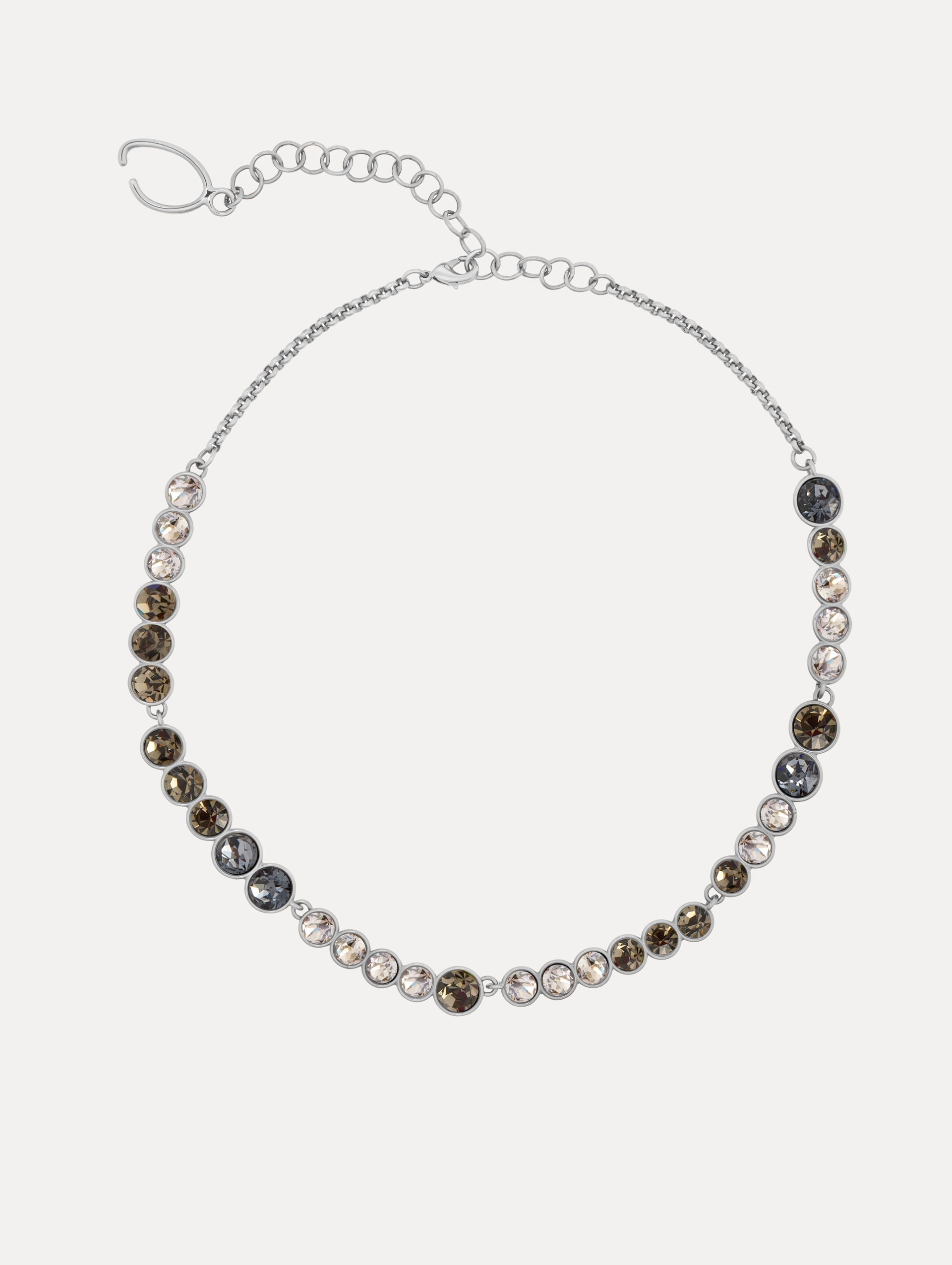 Oscar de la Renta Gradient Rhinestone Strand Necklace