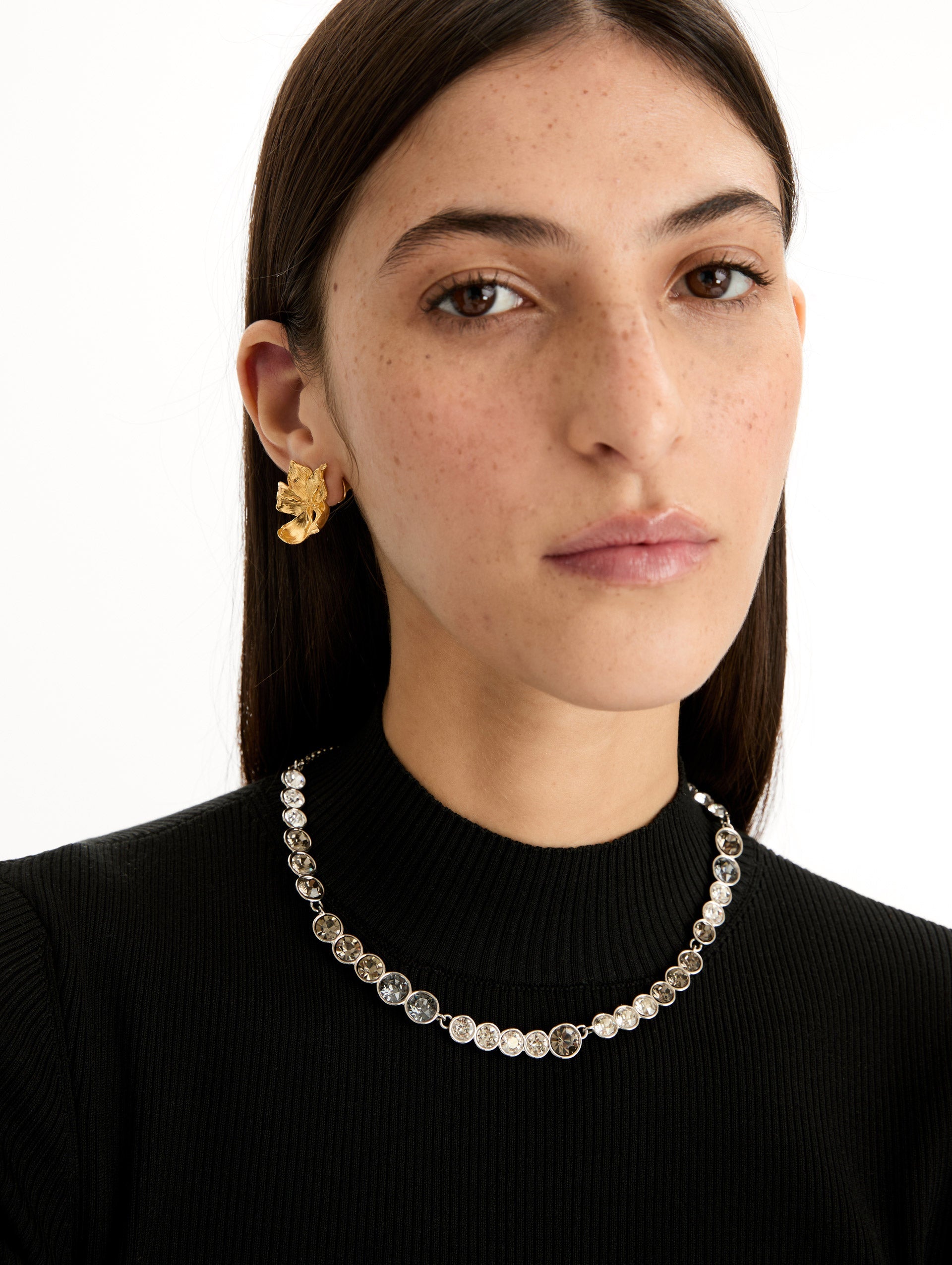 Oscar de la Renta Gradient Rhinestone Strand Necklace