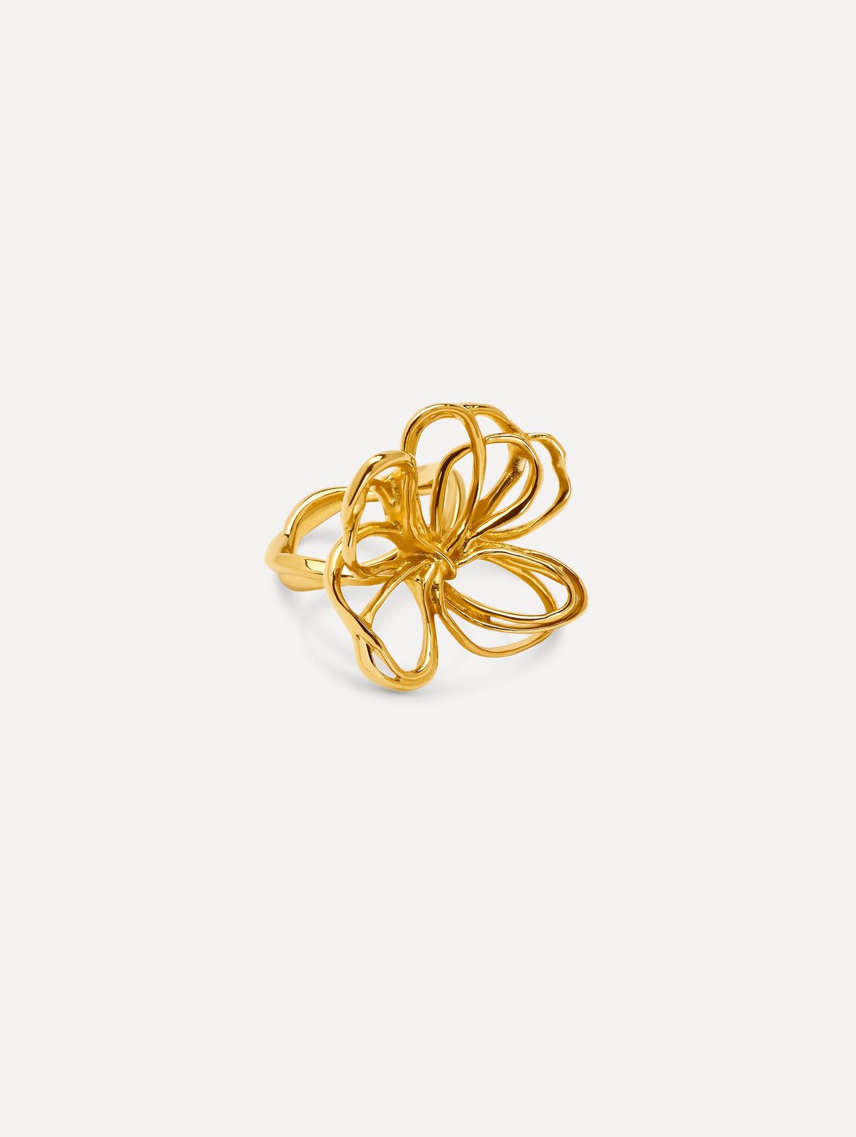 Oscar de la Renta Threaded Flower Ring