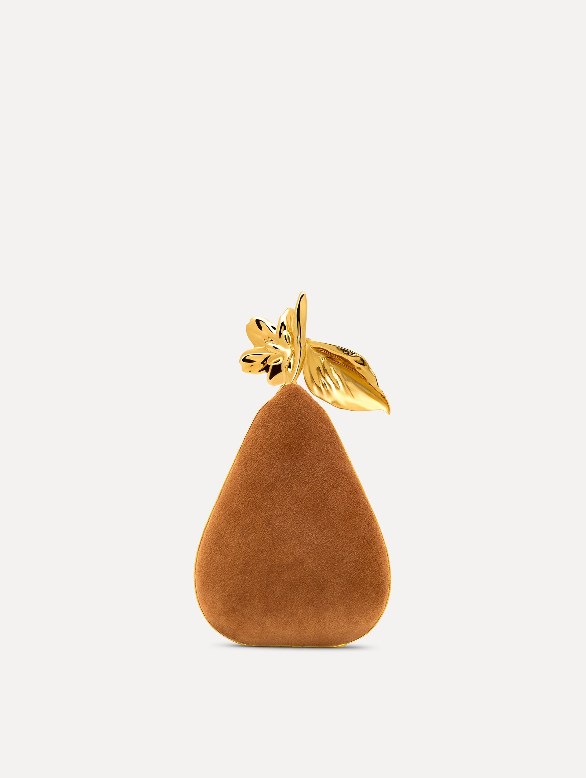 Oscar de la Renta Pear Minaudière in Suede