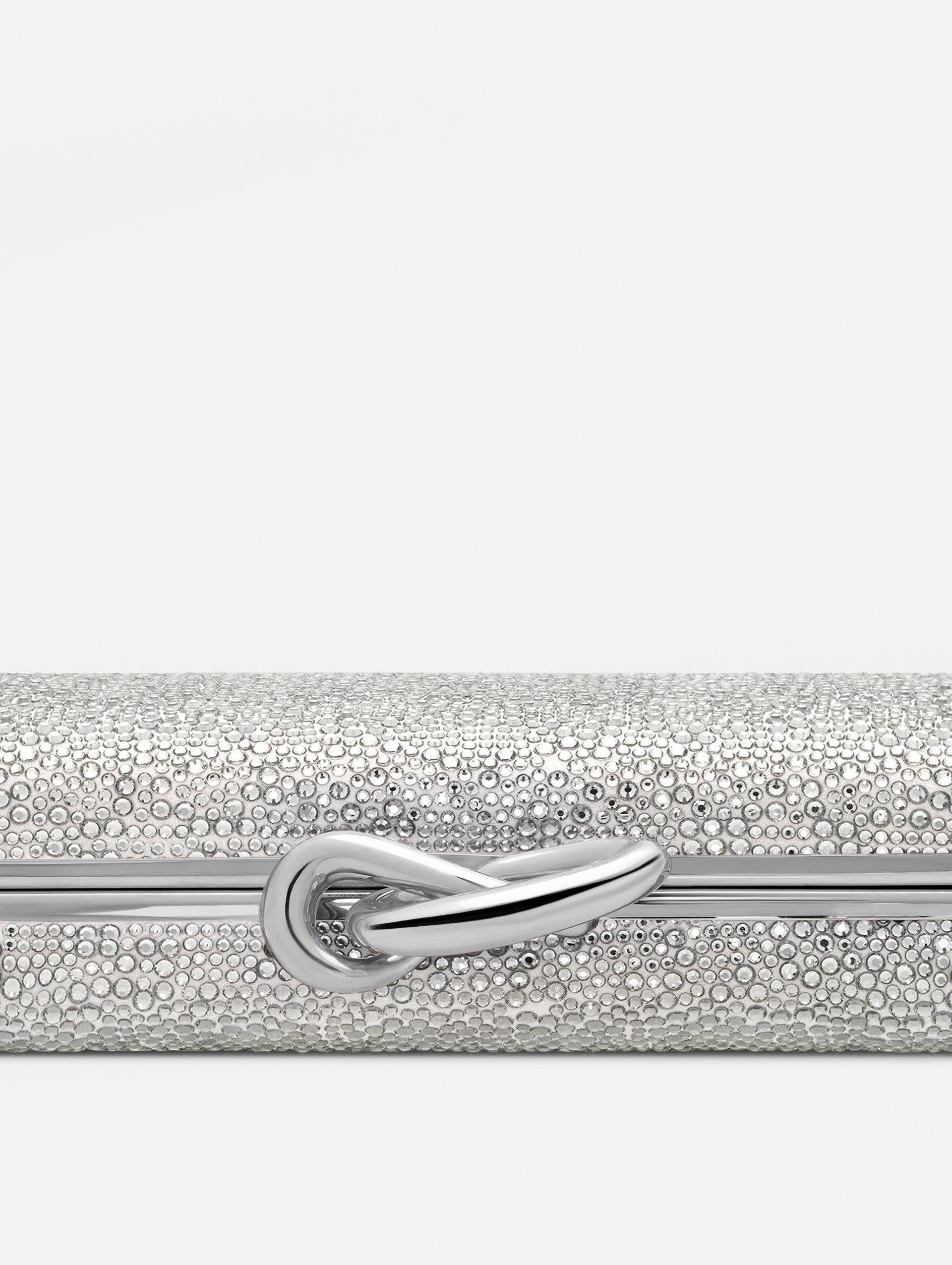 Oscar de la Renta Crystal Pavé Knot Minaudière