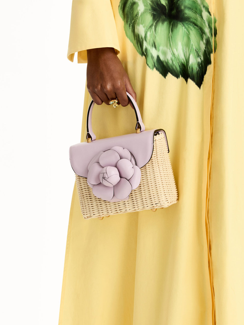 Oscar de la Renta Wicker Mini TRO Bag