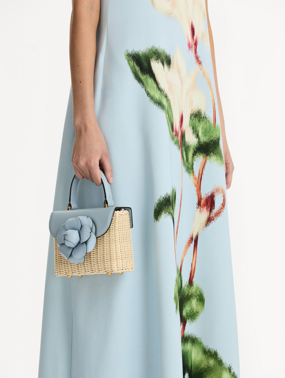 Oscar de la Renta Wicker Mini TRO Bag