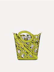 Oscar de la Renta Oscar Chain-Link Leather Mini Tote