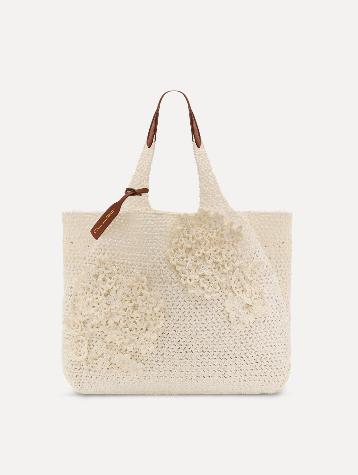 Oscar de la Renta The Topaz in Crochet Raffia