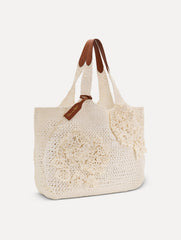 Oscar de la Renta The Topaz in Crochet Raffia