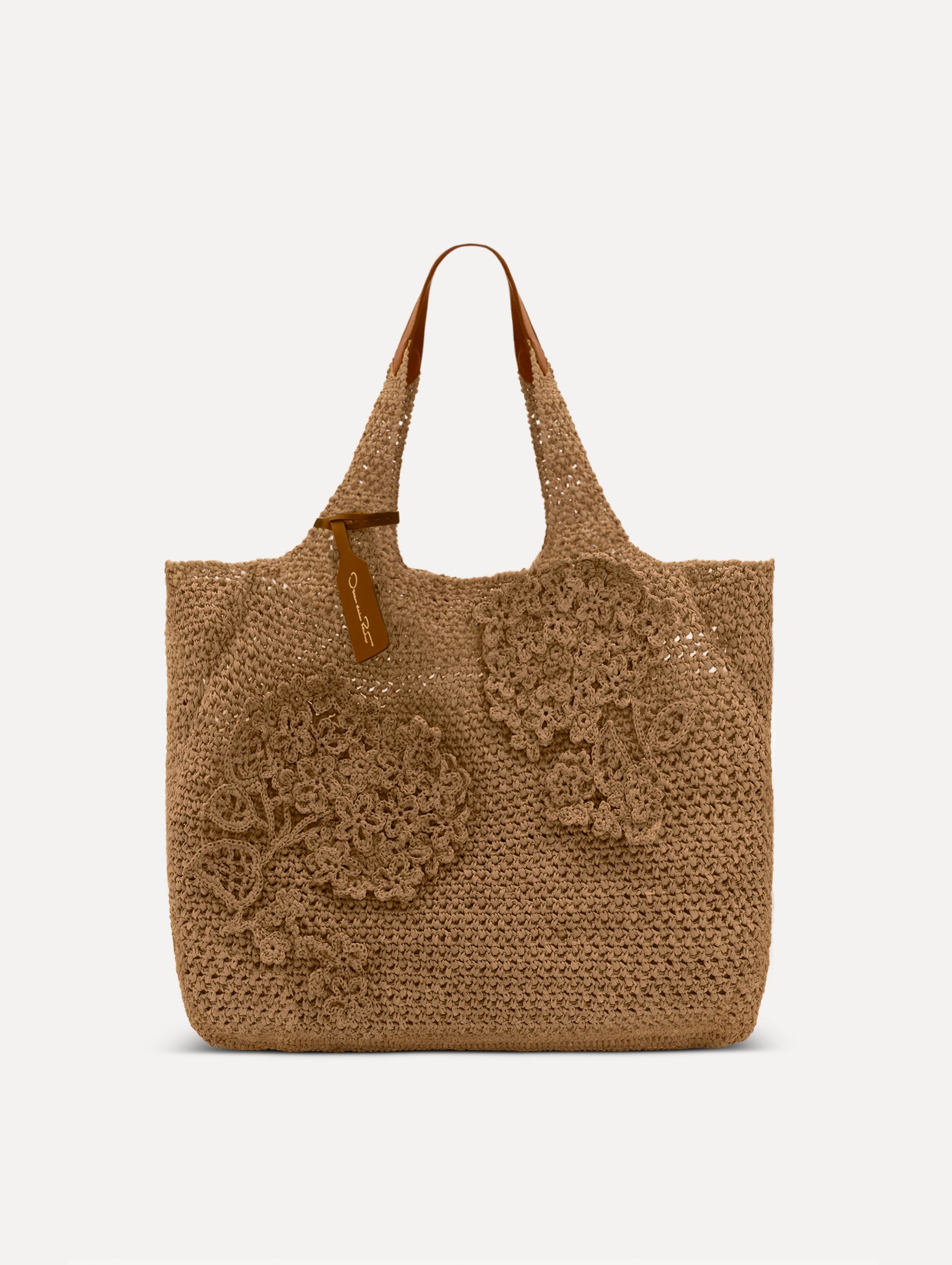 Oscar de la Renta The Topaz in Crochet Raffia