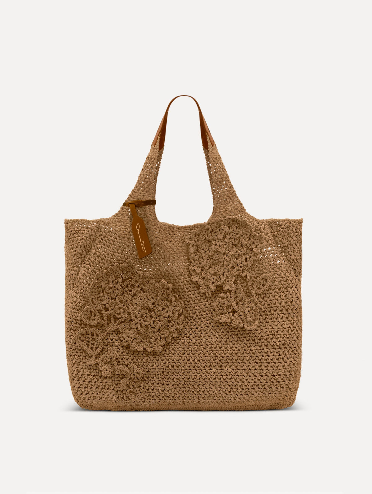 Oscar de la Renta The Topaz in Crochet Raffia