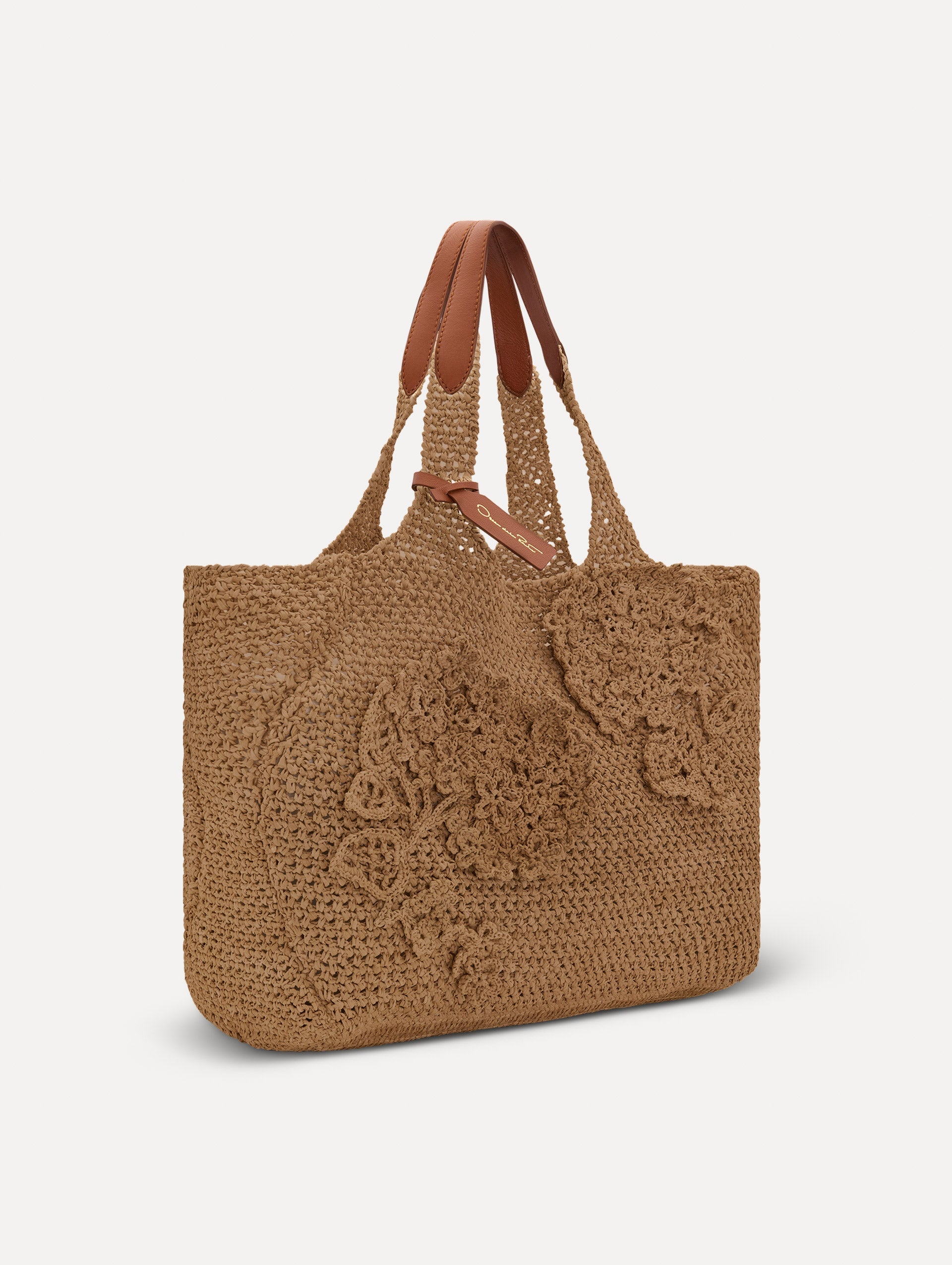 Oscar de la Renta The Topaz in Crochet Raffia