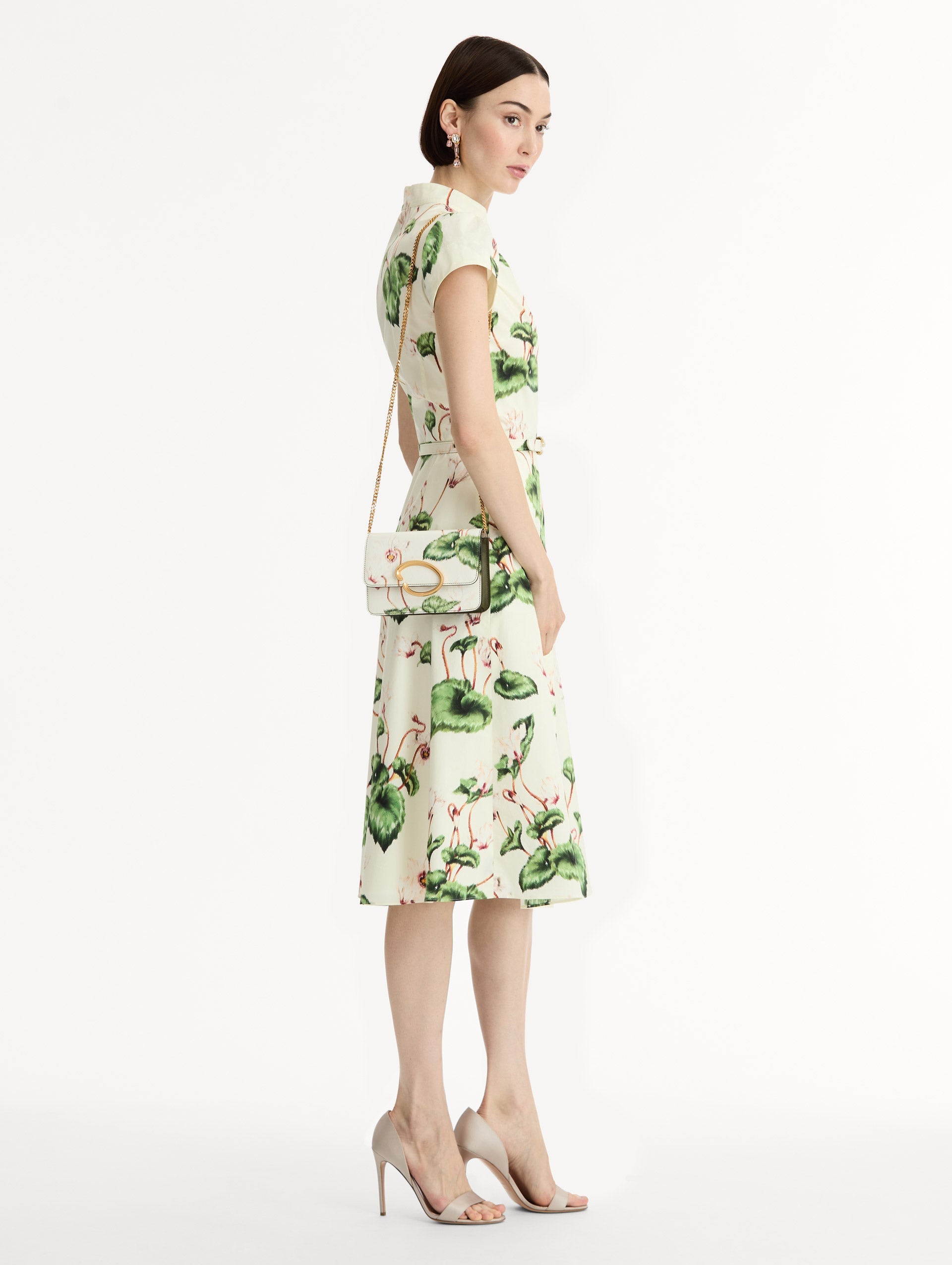 Oscar de la Renta Cyclamen-Printed O Pochette