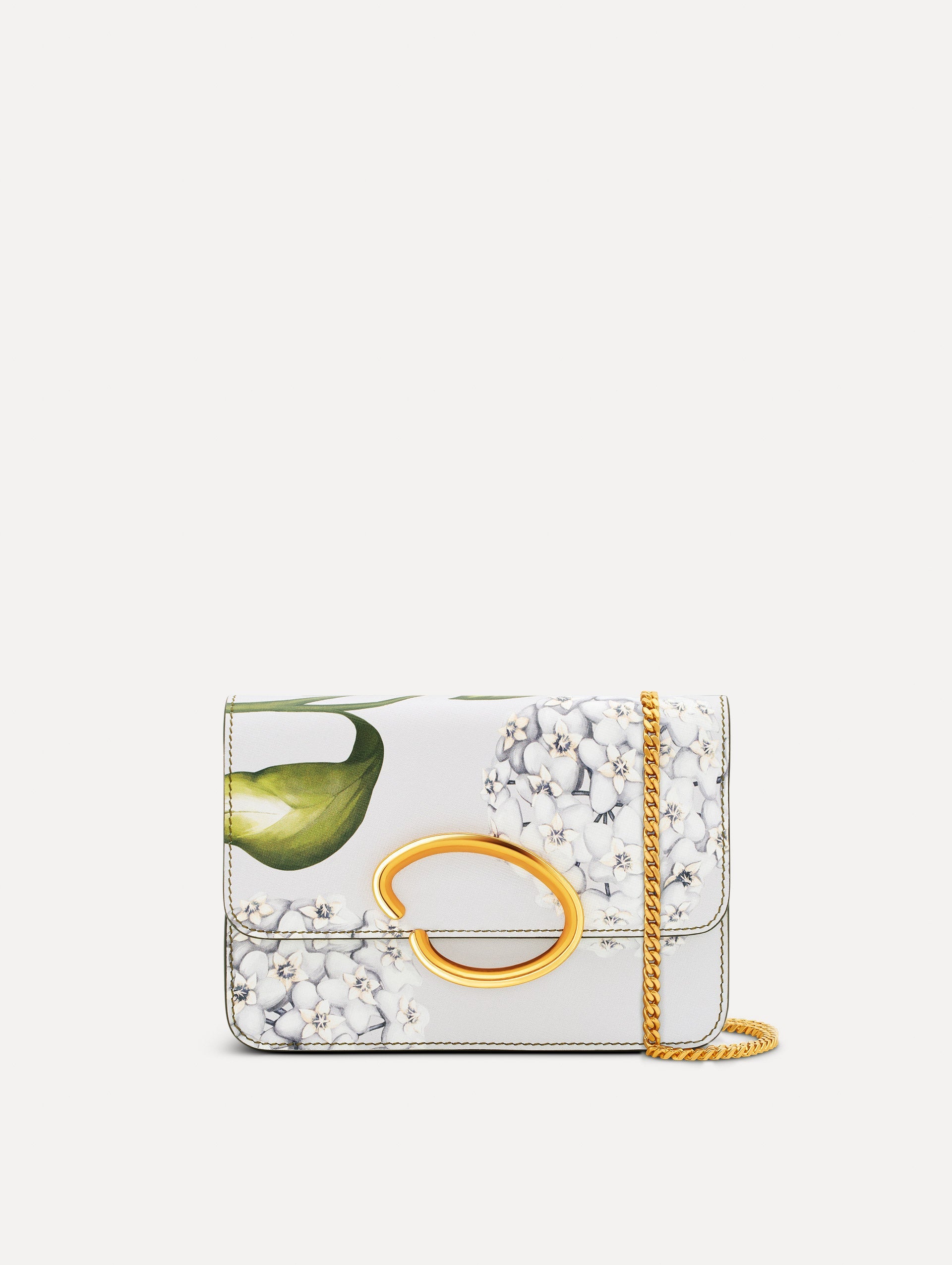 Oscar de la Renta Porcelain Flower-Printed O Pochette