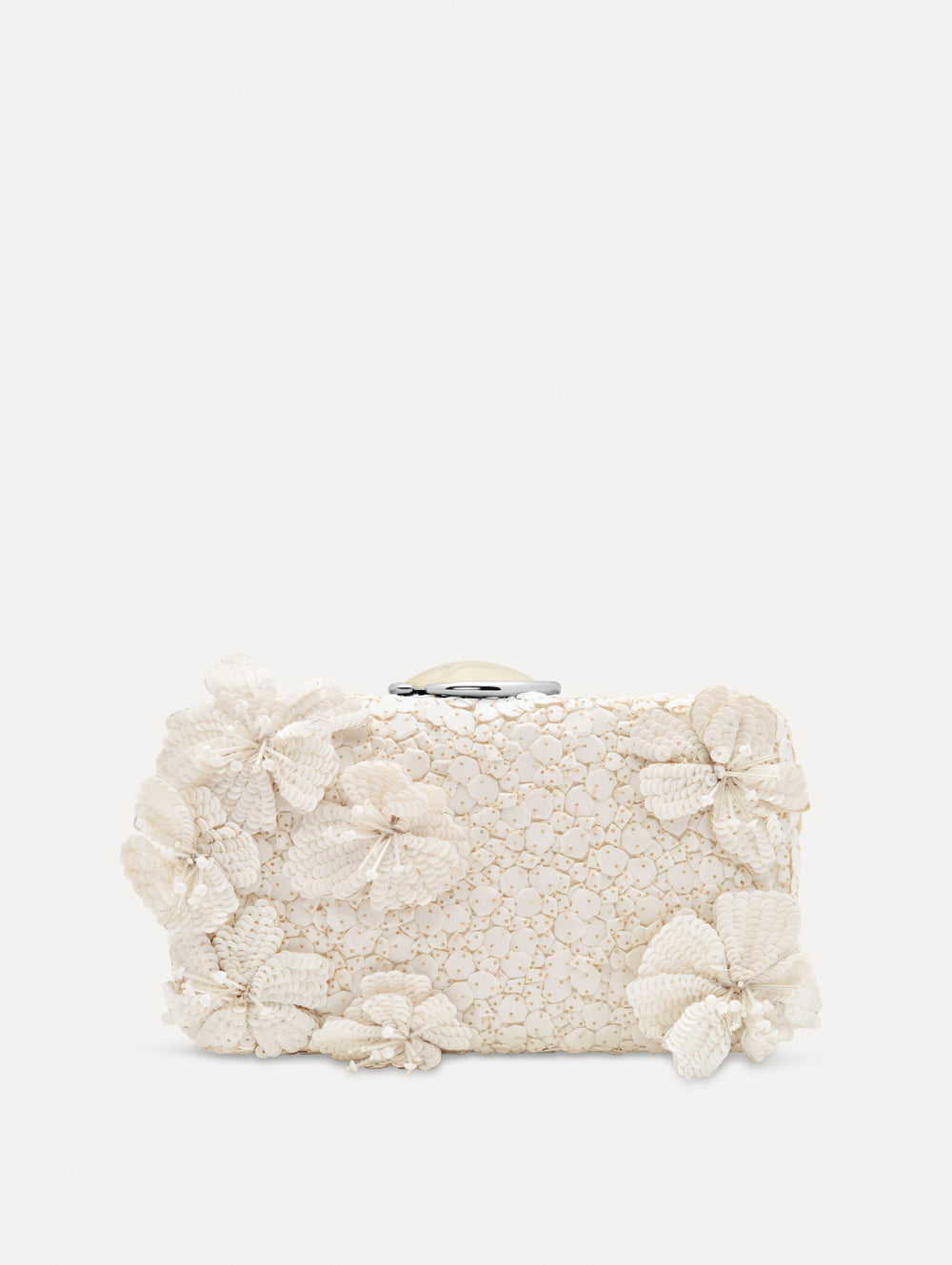 Oscar de la Renta Cherry Blossom Embroidered O Minaudière