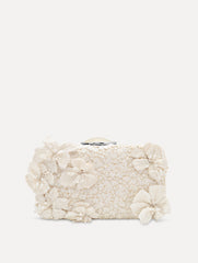 Oscar de la Renta Cherry Blossom Embroidered O Minaudière