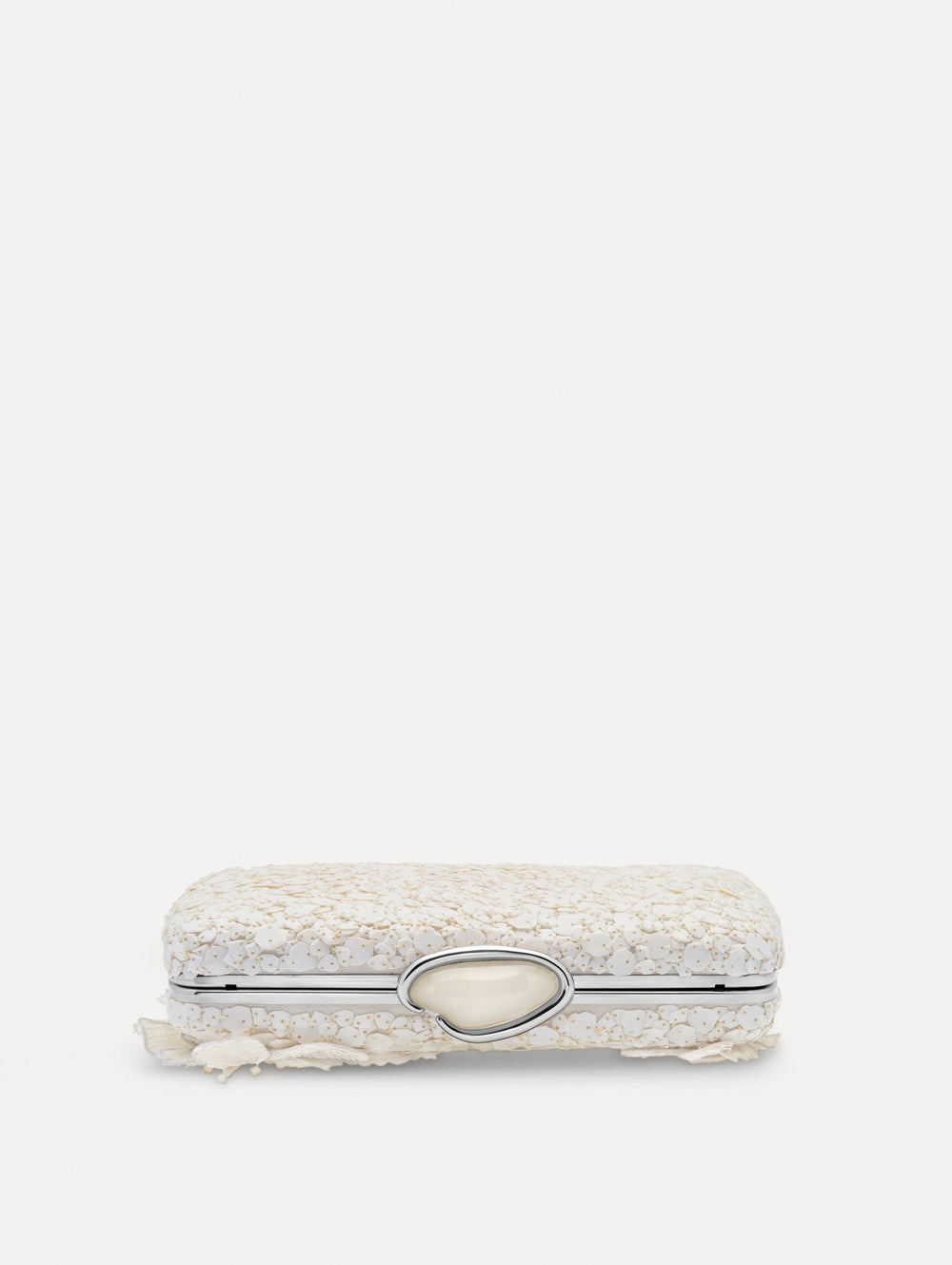 Oscar de la Renta Cherry Blossom Embroidered O Minaudière