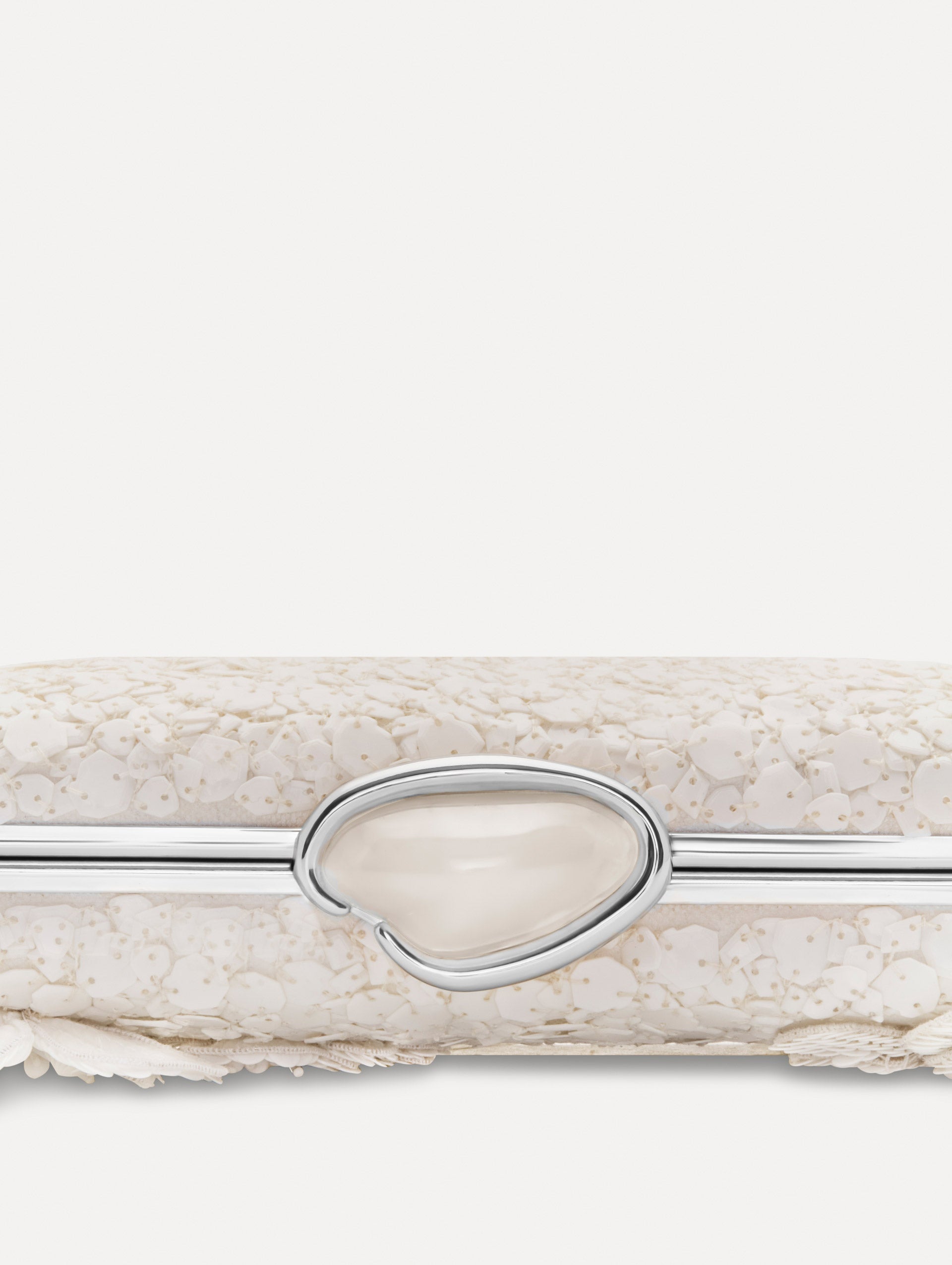 Oscar de la Renta Cherry Blossom Embroidered O Minaudière