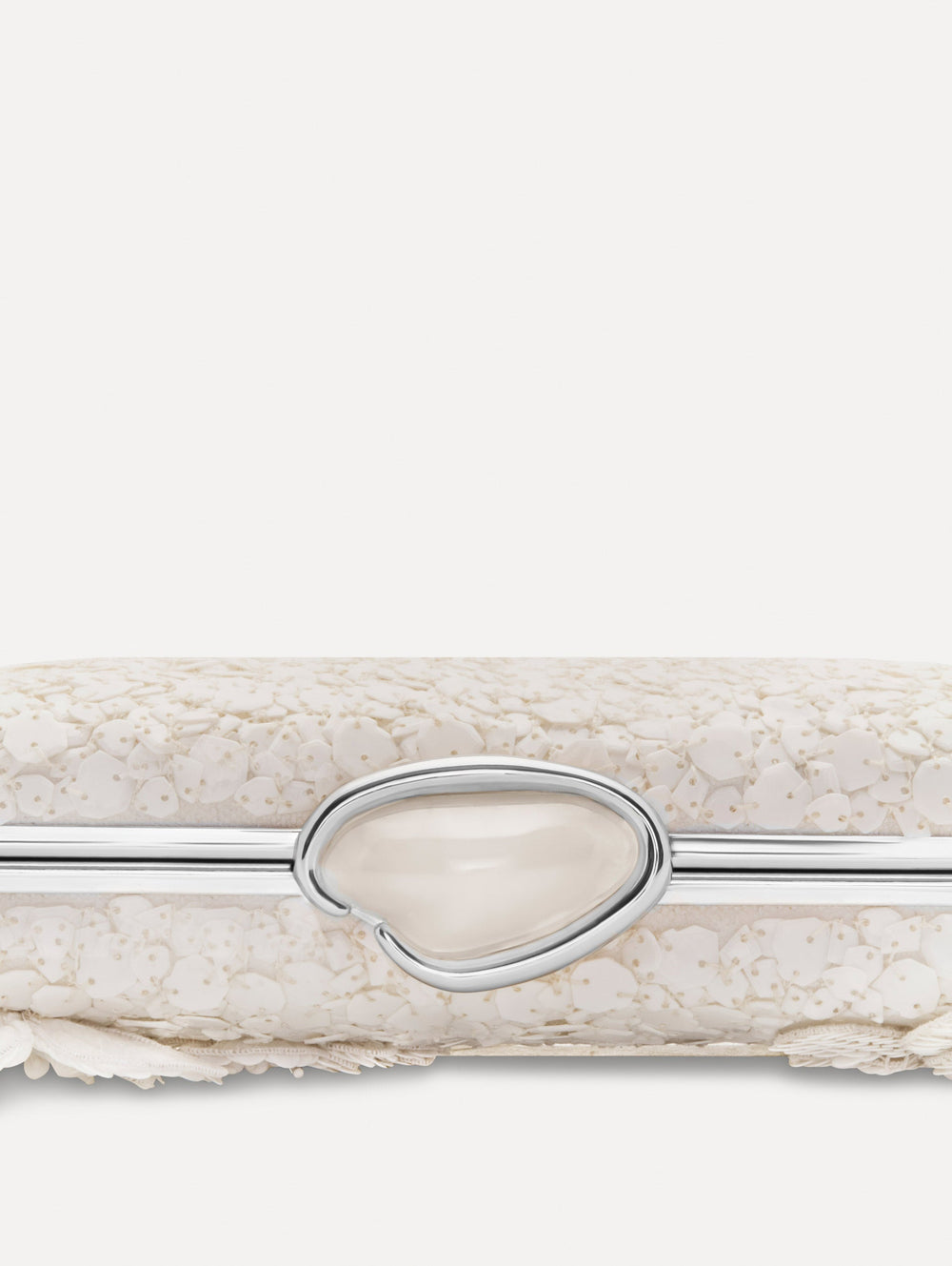 Oscar de la Renta Cherry Blossom Embroidered O Minaudière