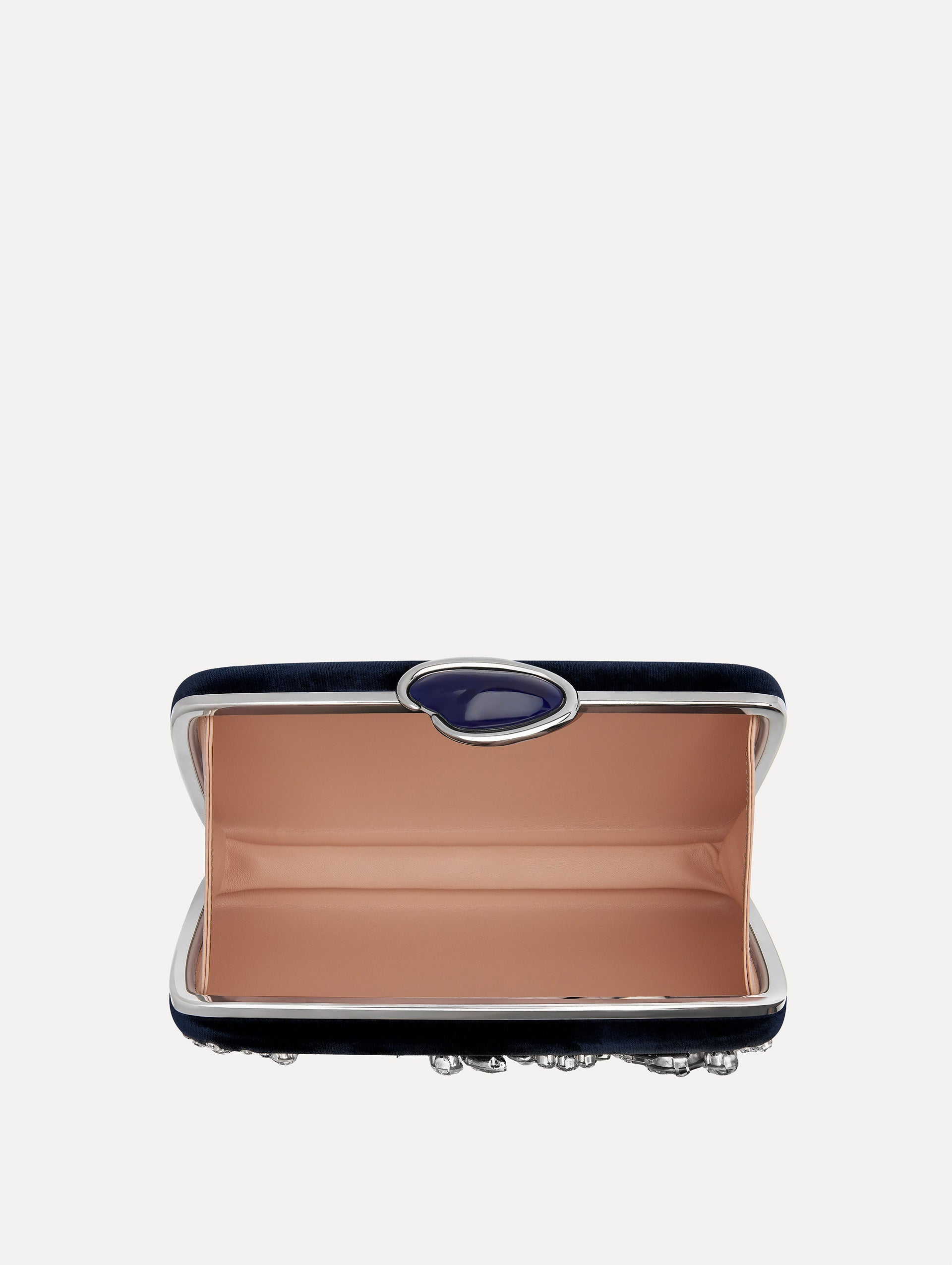 Oscar de la Renta Crystal Cluster Embroidered Minaudière